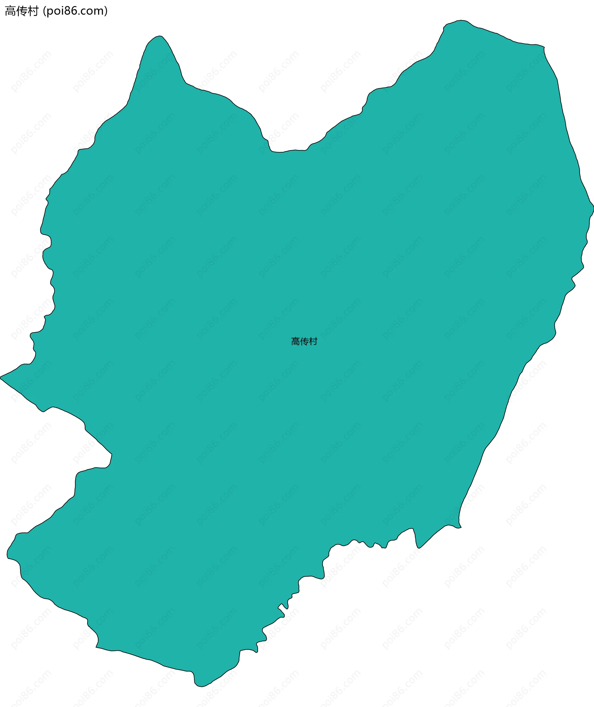 高传村边界地图
