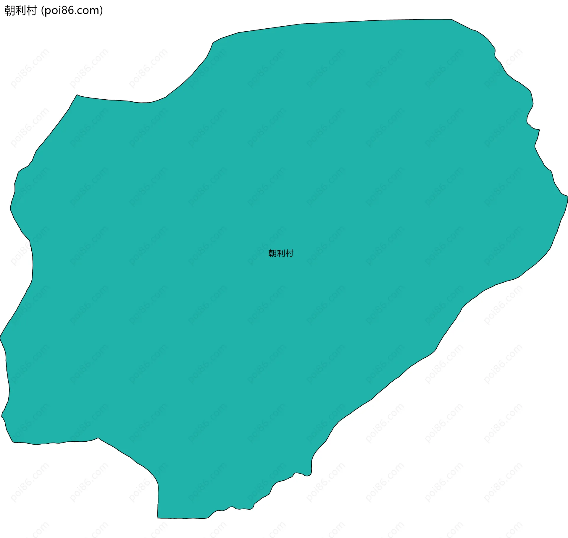 朝利村边界地图