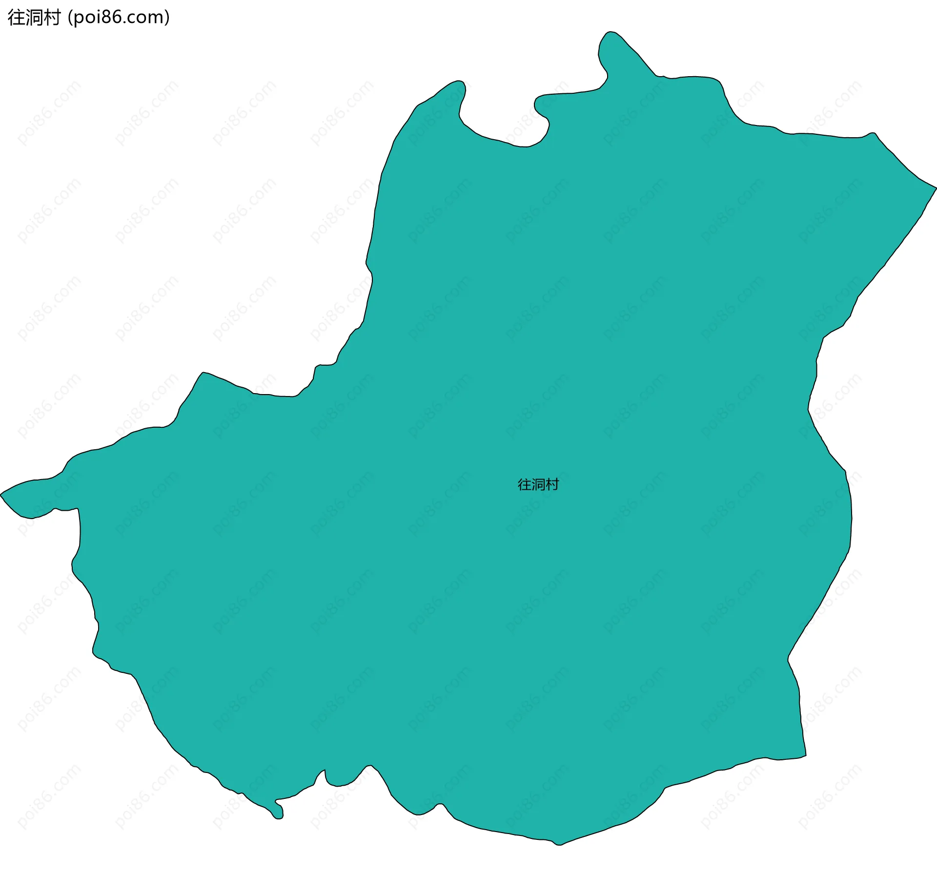 往洞村边界地图