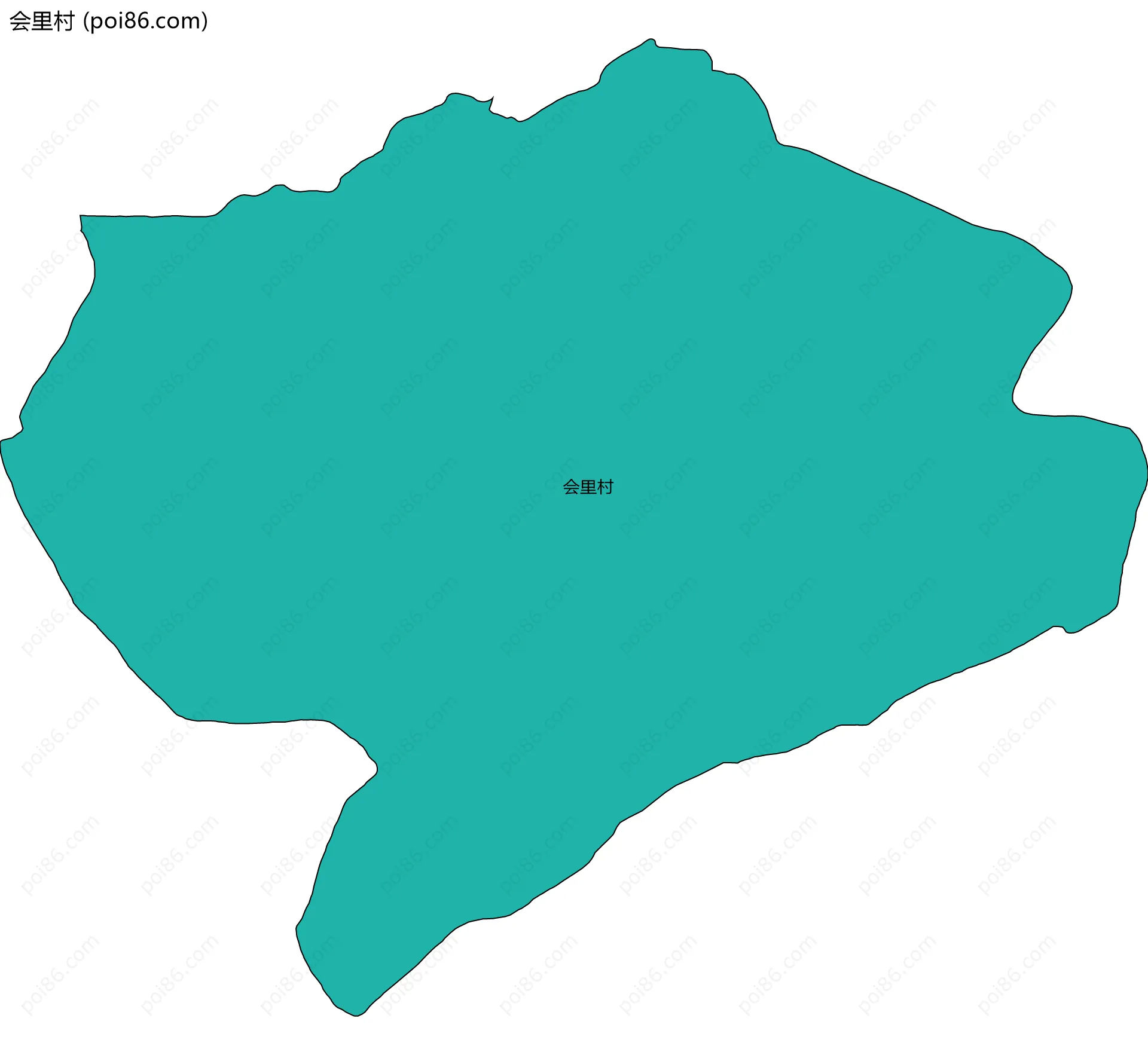 会里村边界地图