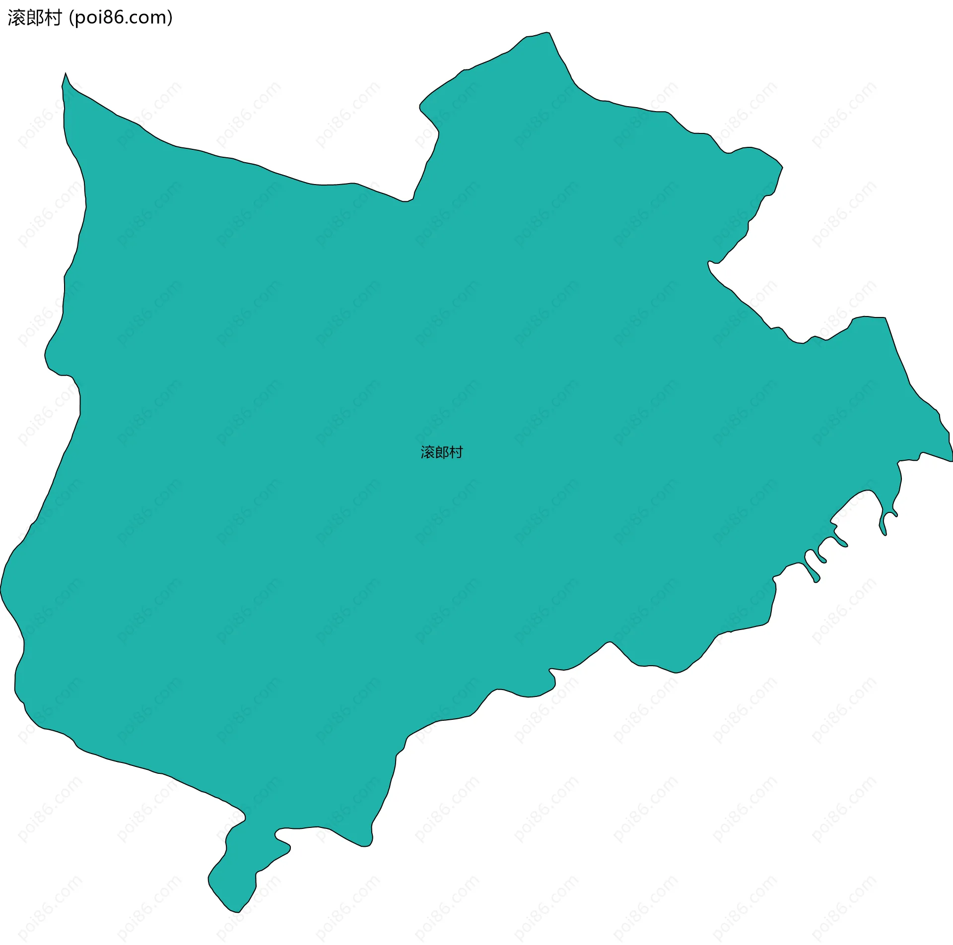 滚郎村边界地图