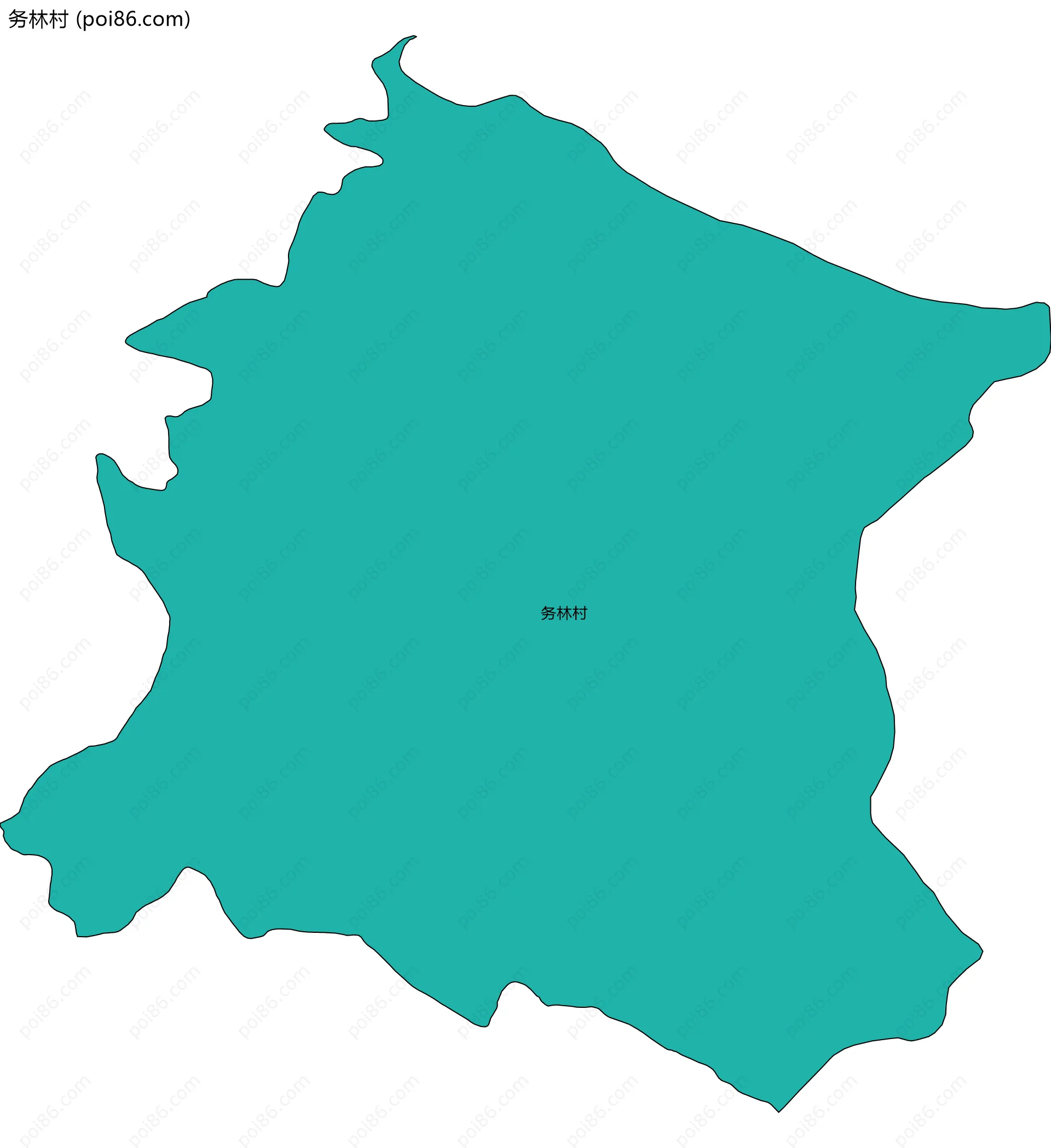 务林村边界地图