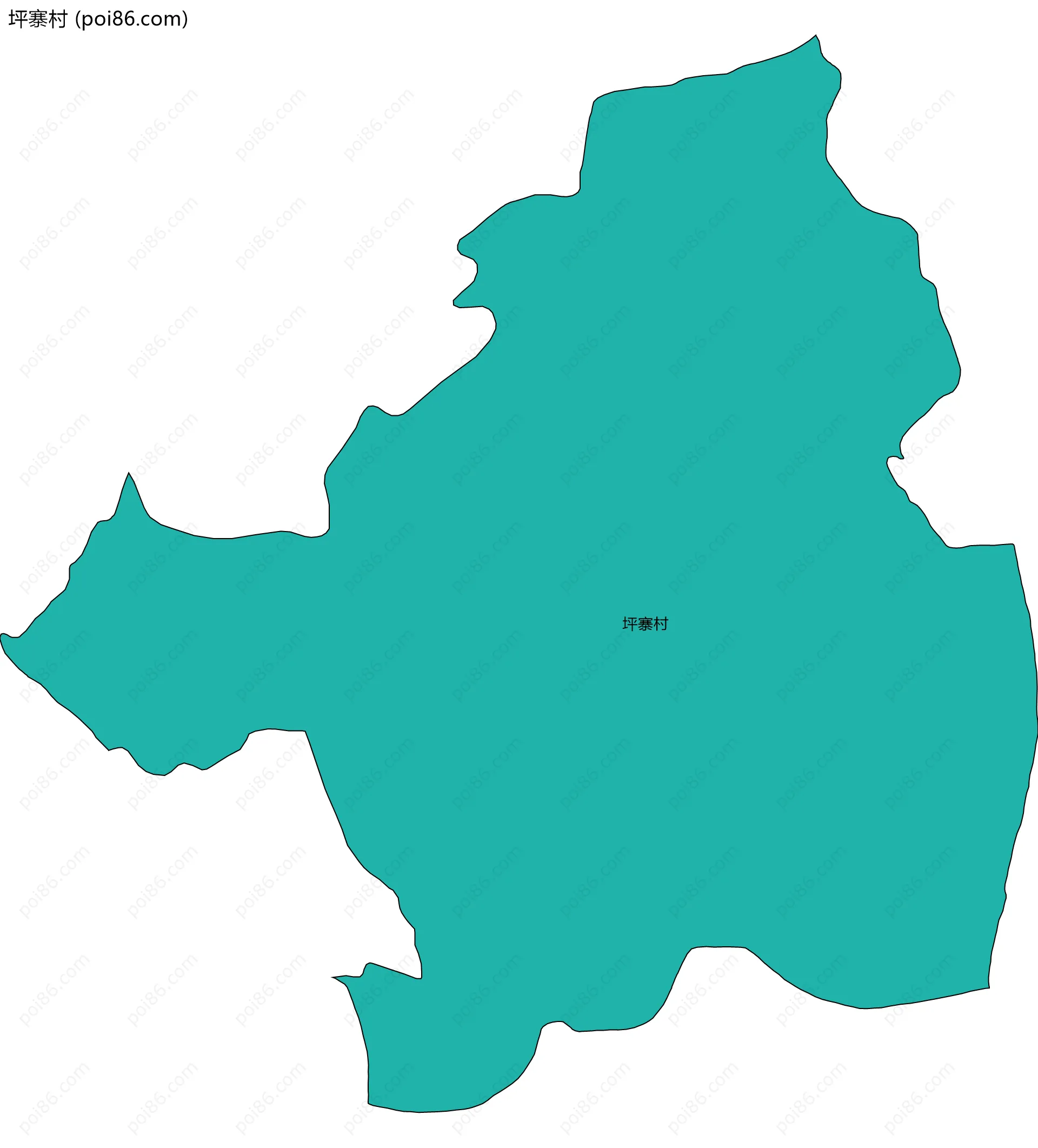 坪寨村边界地图