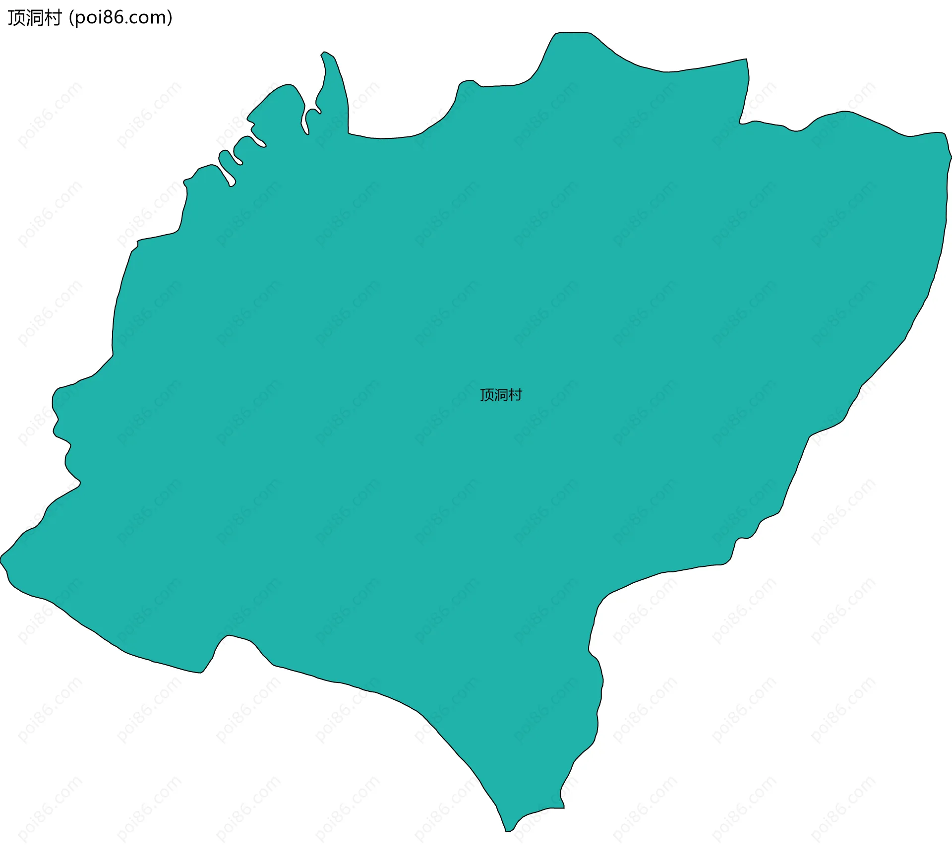 顶洞村边界地图