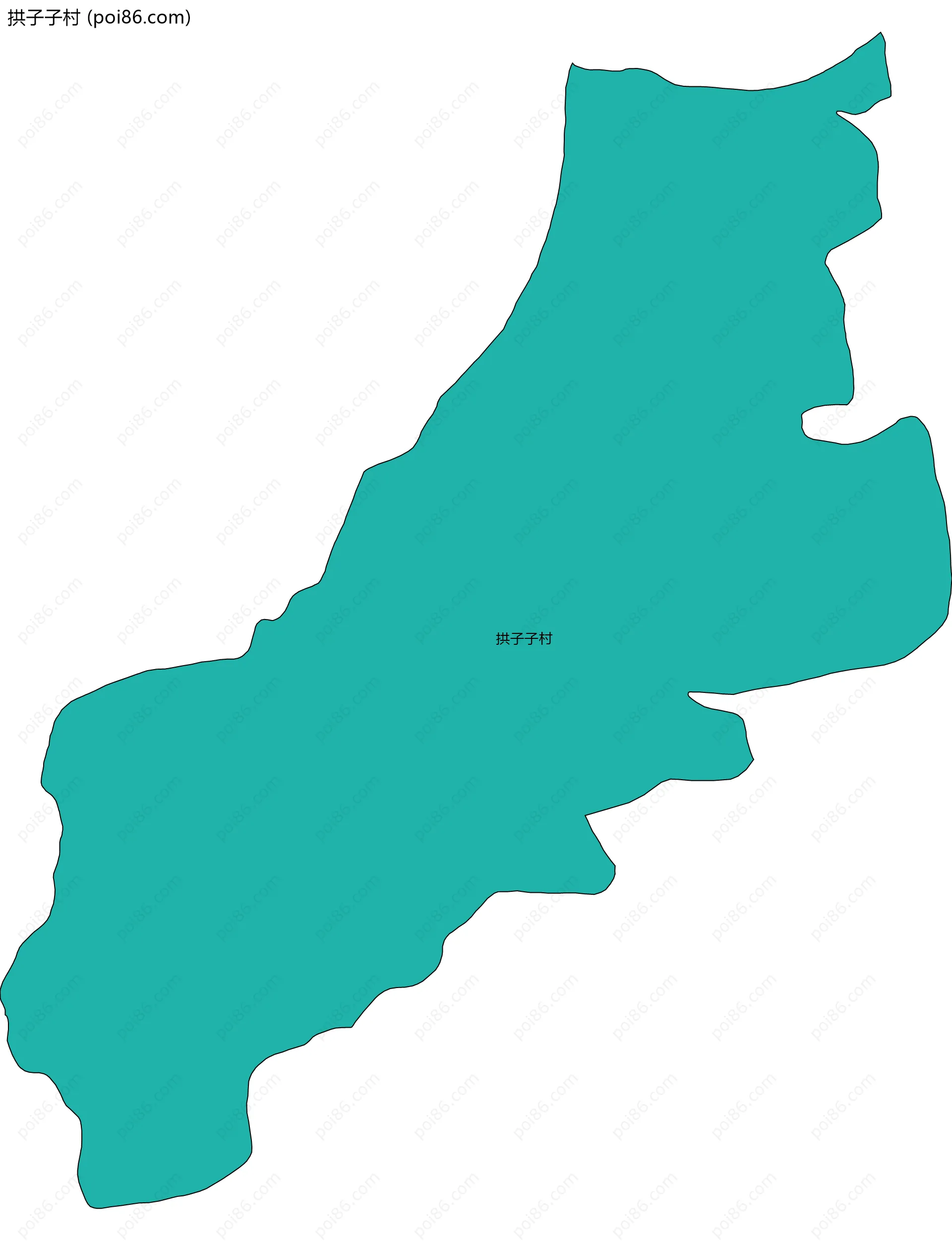 拱子子村边界地图