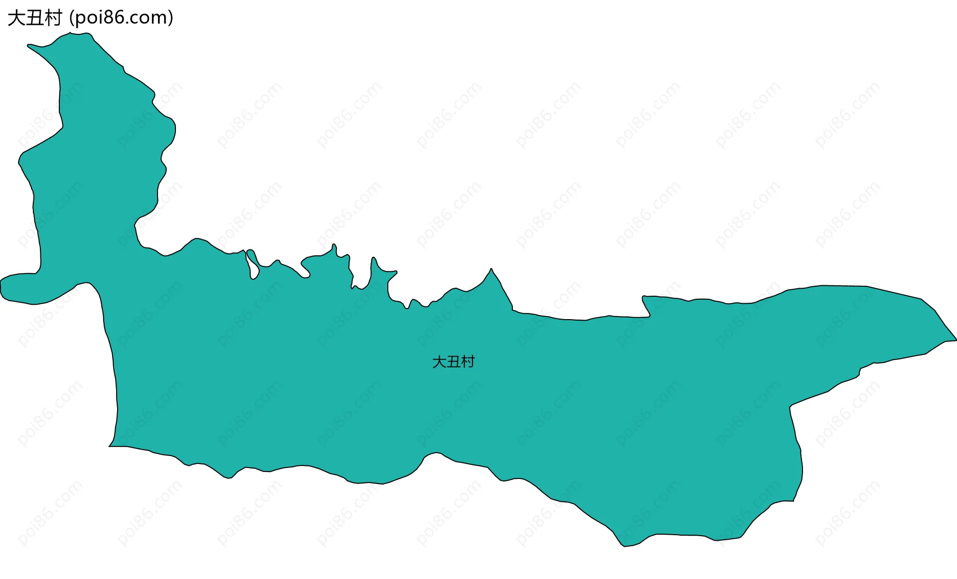 大丑村边界地图