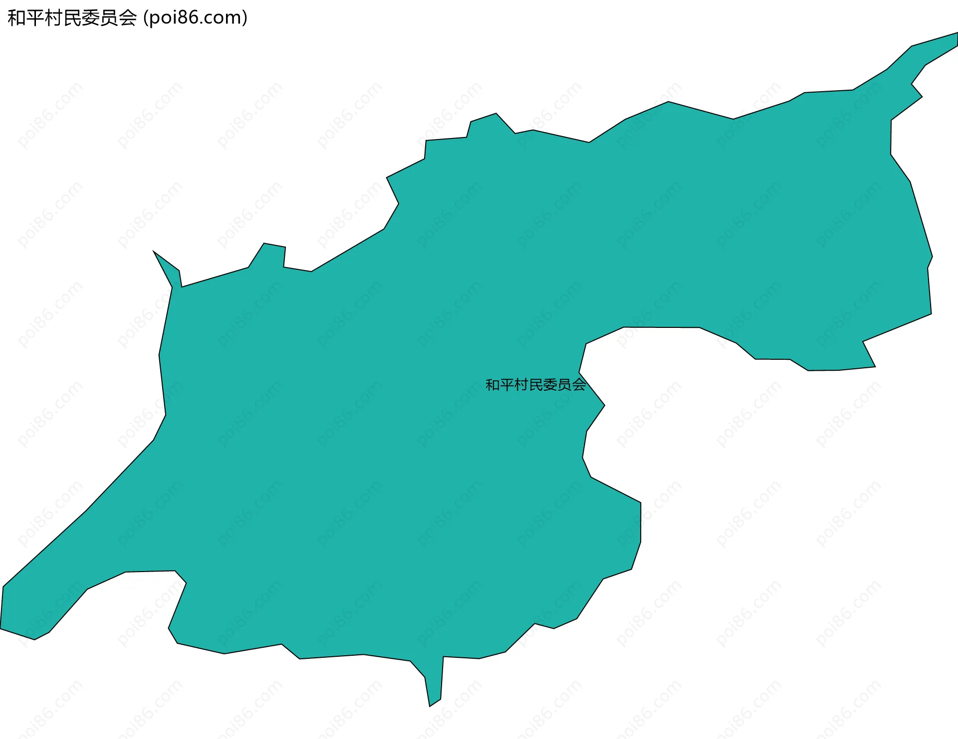 和平村民委员会边界地图