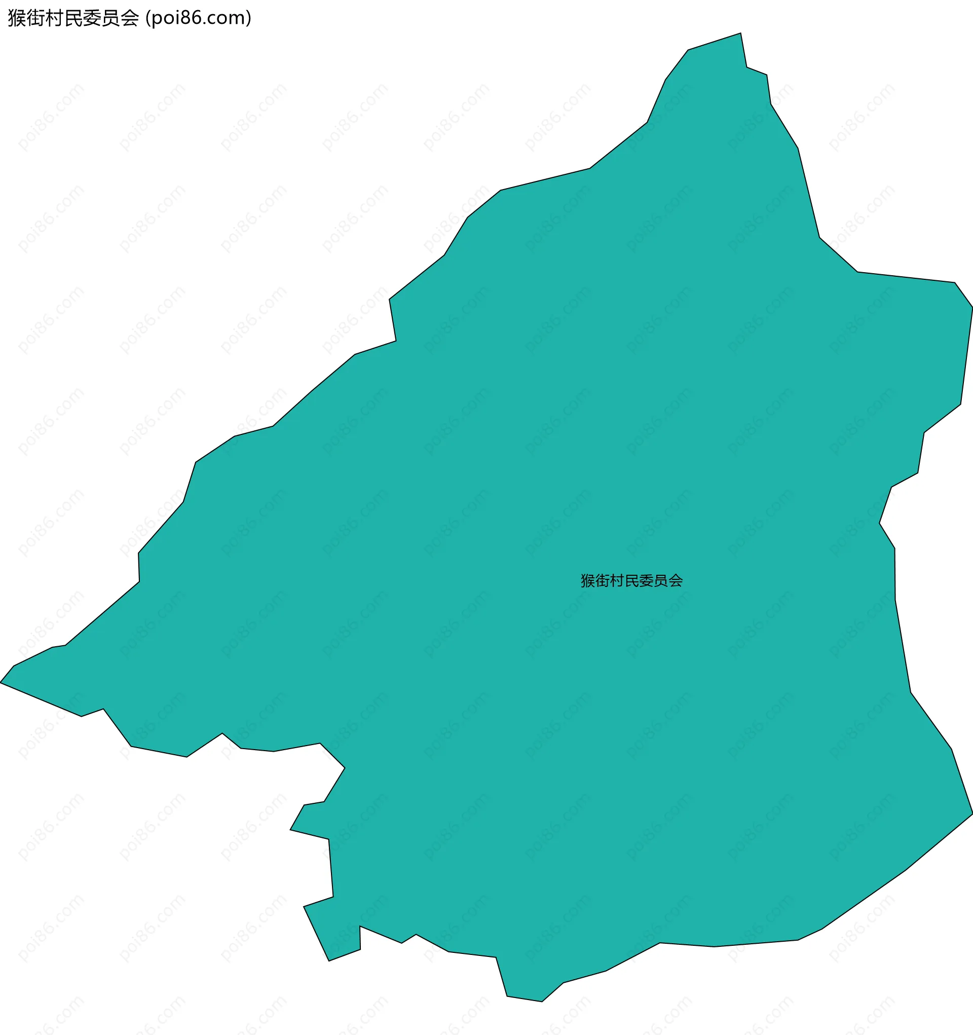 猴街村民委员会边界地图