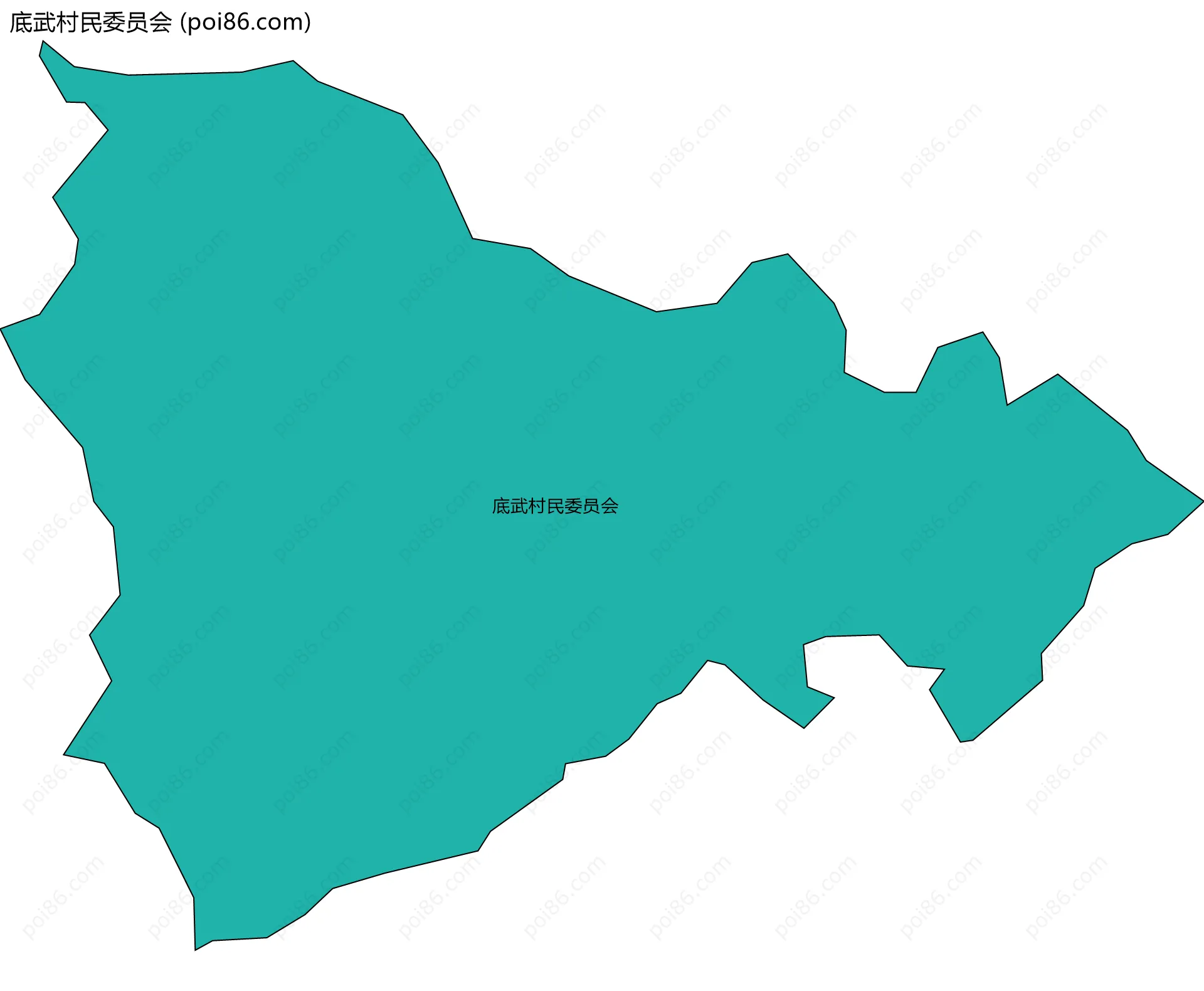 底武村民委员会边界地图