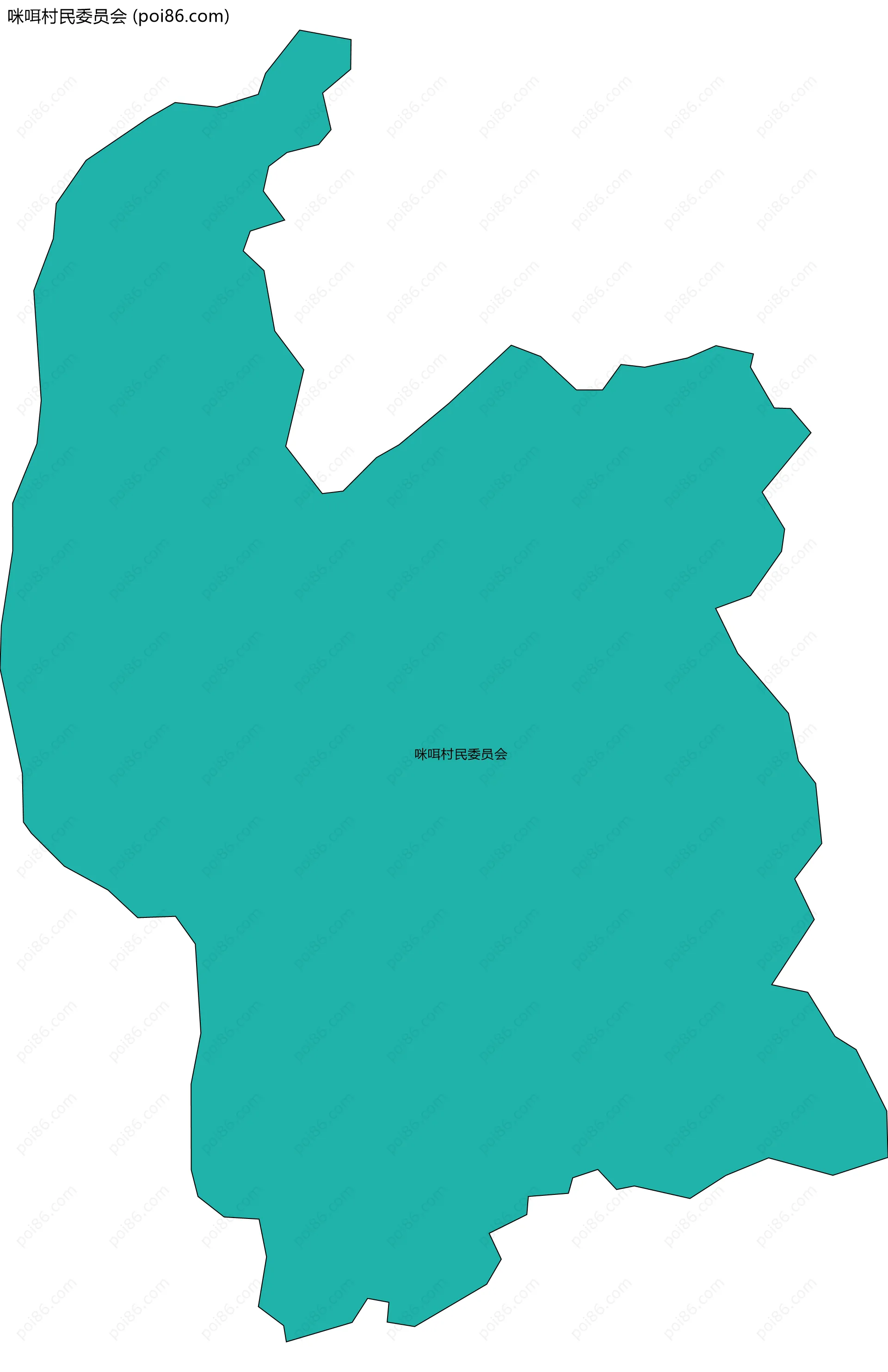 咪咡村民委员会边界地图