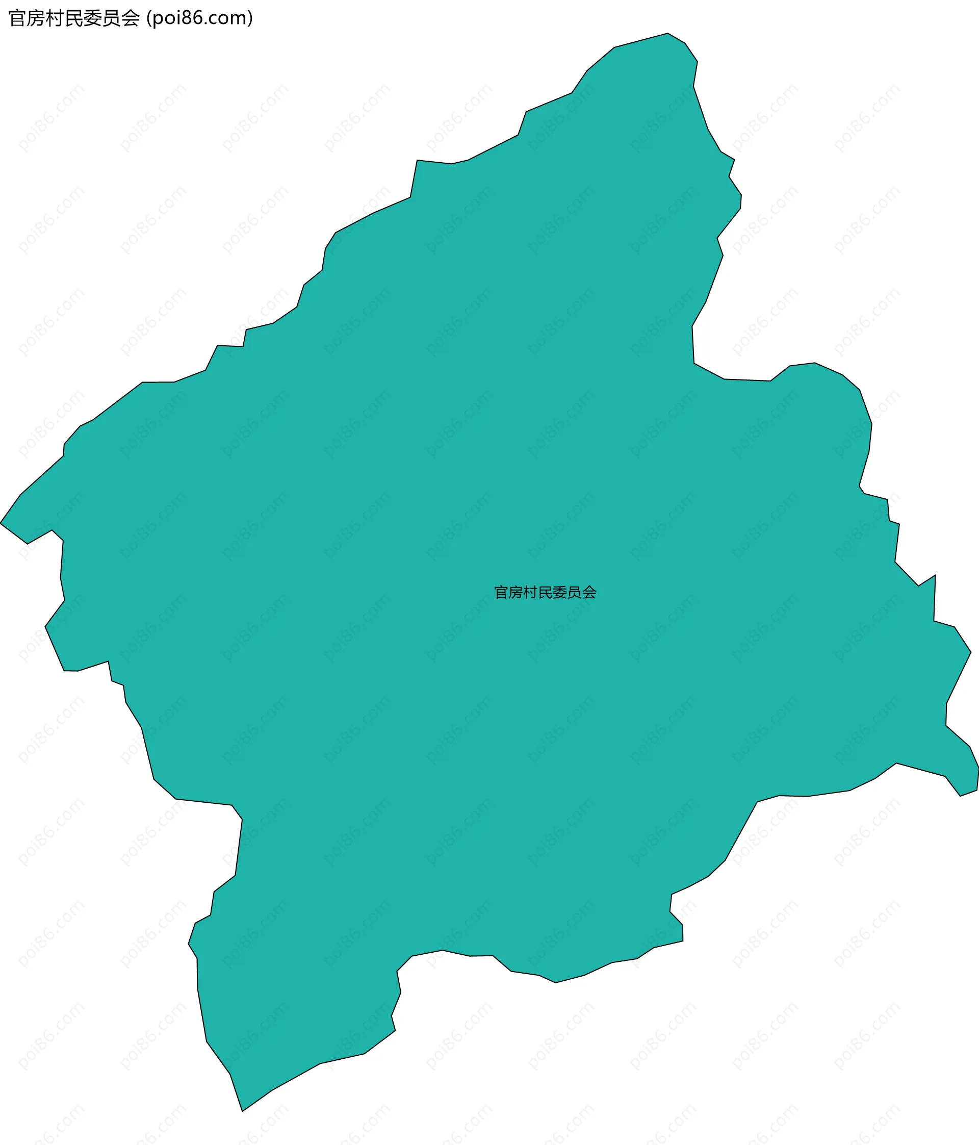 官房村民委员会边界地图