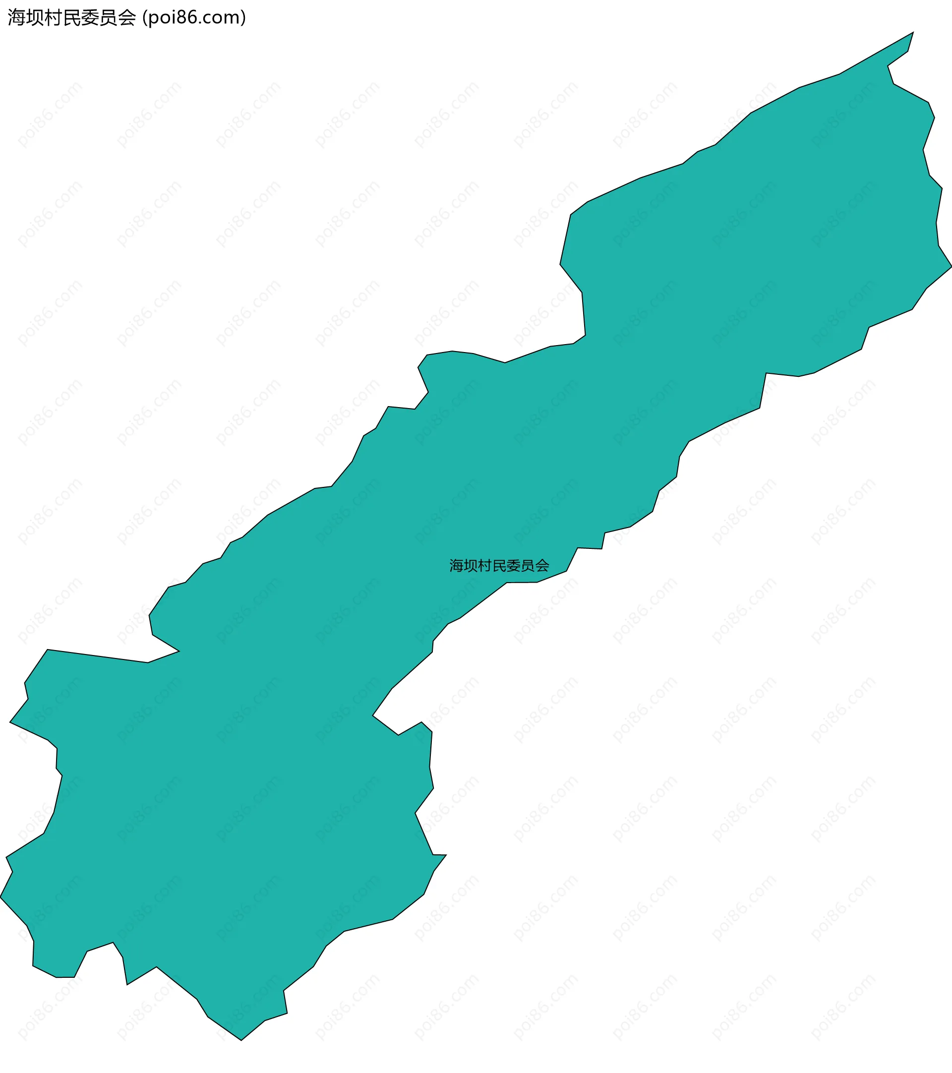 海坝村民委员会边界地图