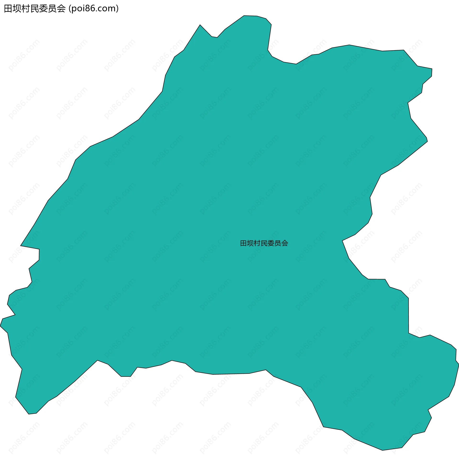 田坝村民委员会边界地图