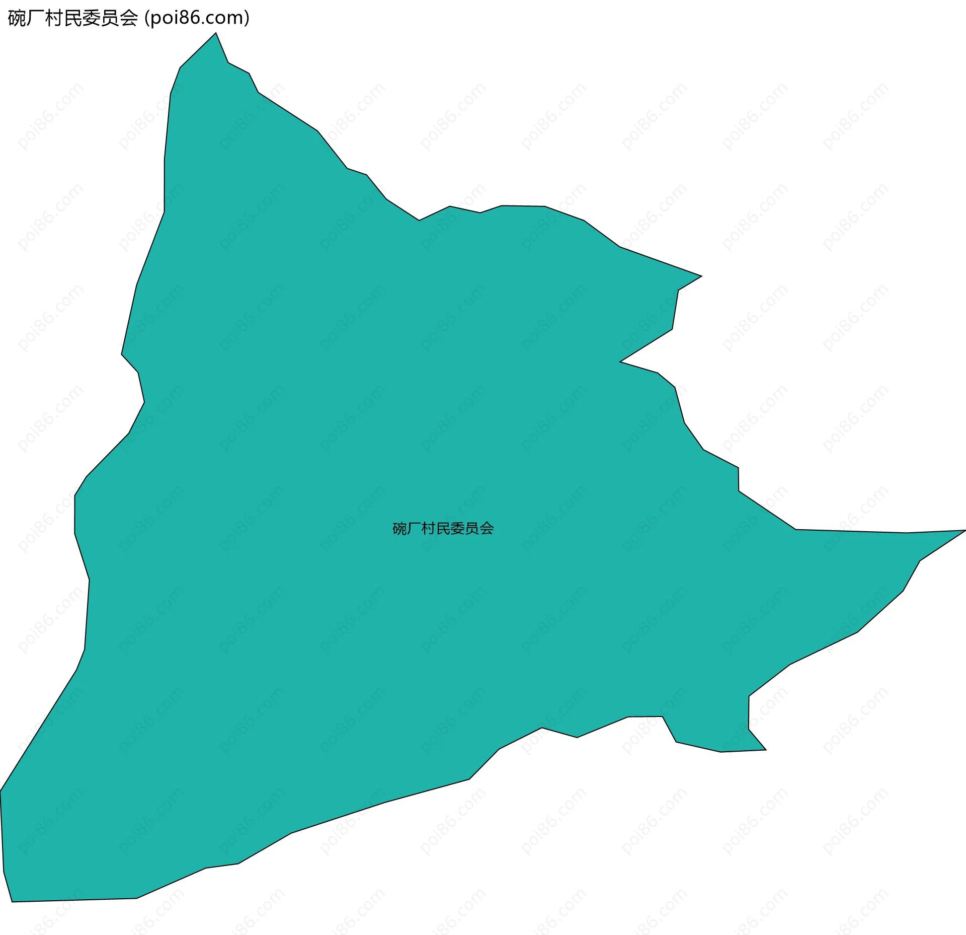 碗厂村民委员会边界地图