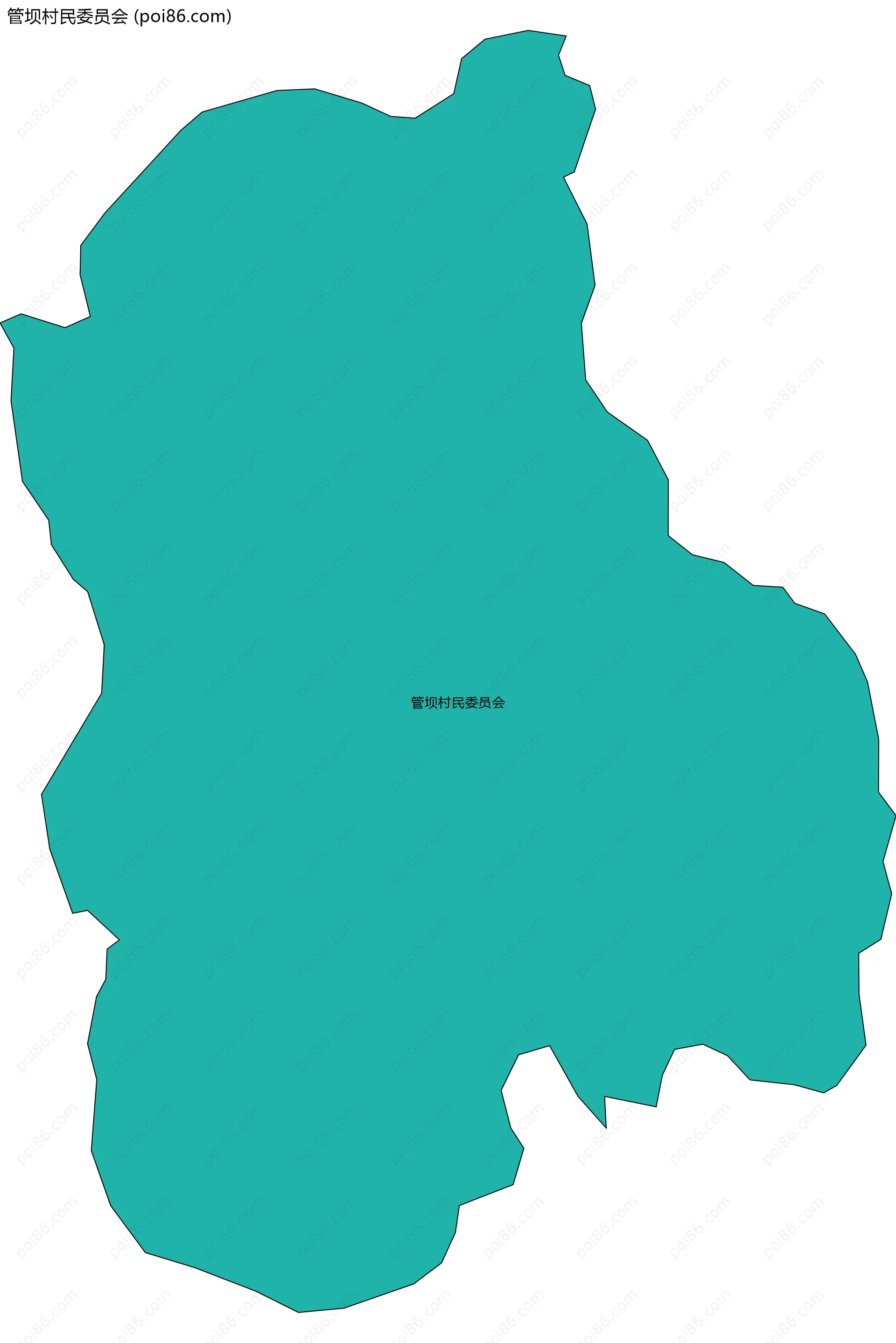 管坝村民委员会边界地图