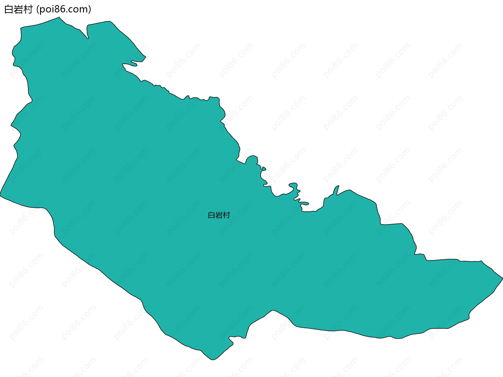 白岩村边界地图