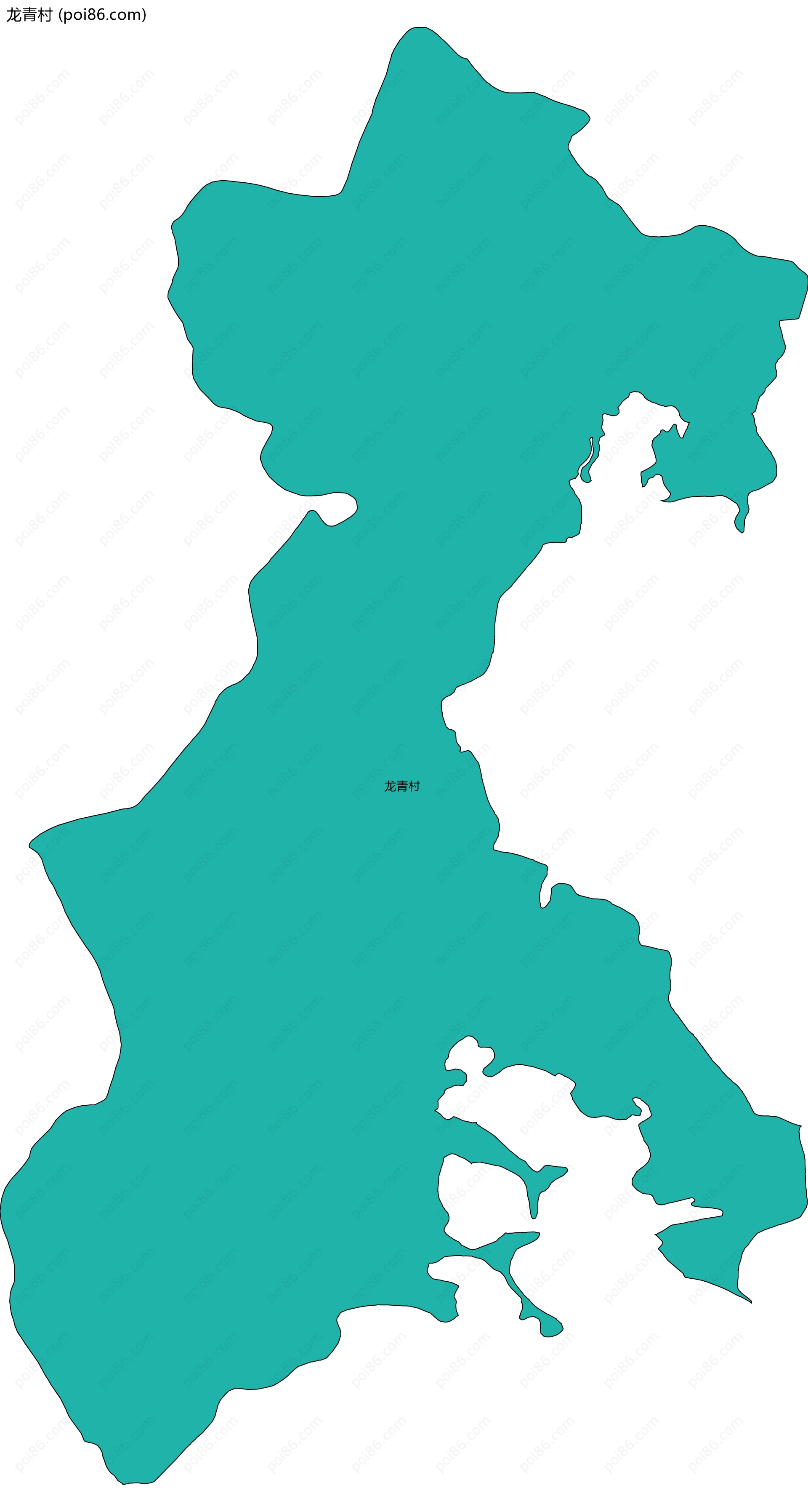 龙青村边界地图