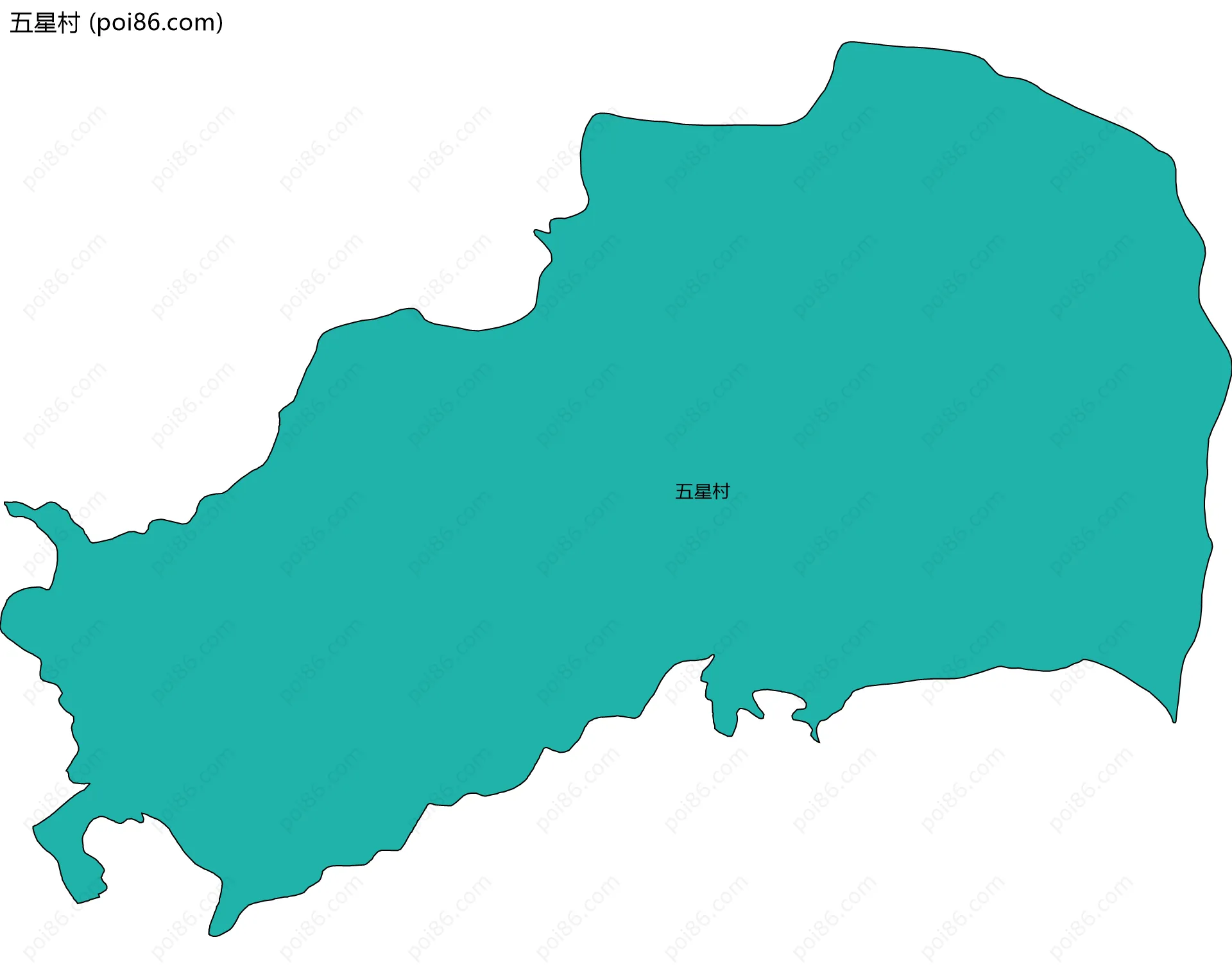 五星村边界地图