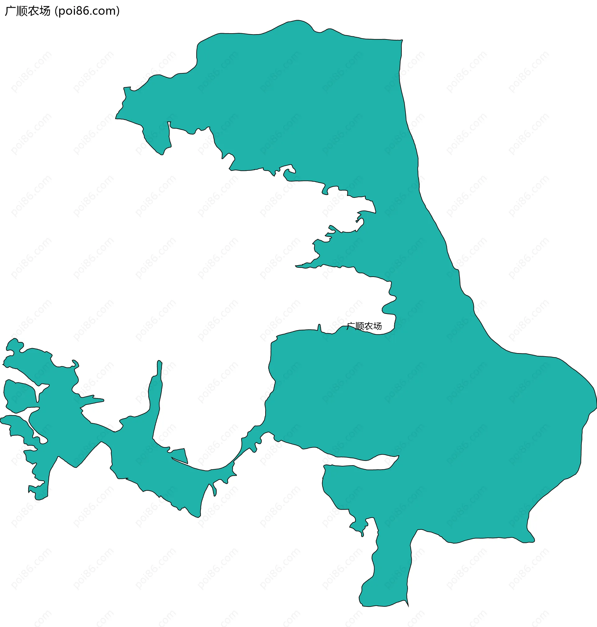 广顺农场边界地图