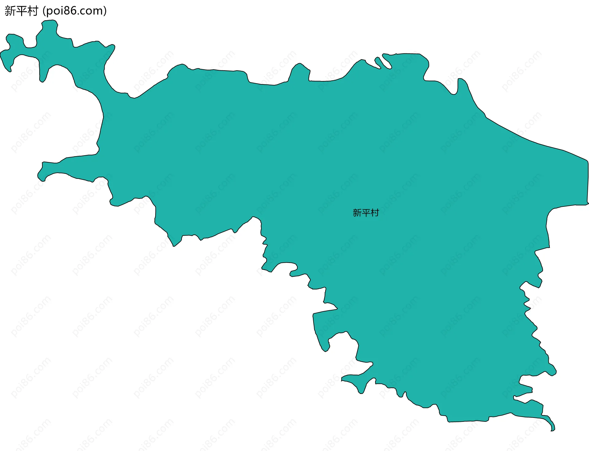 新平村边界地图