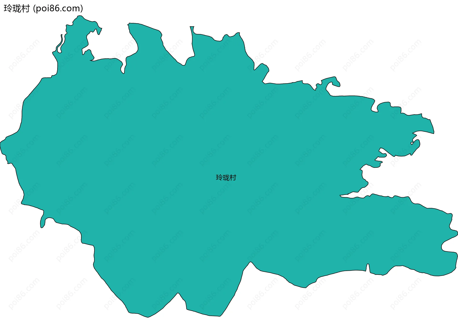 玲珑村边界地图