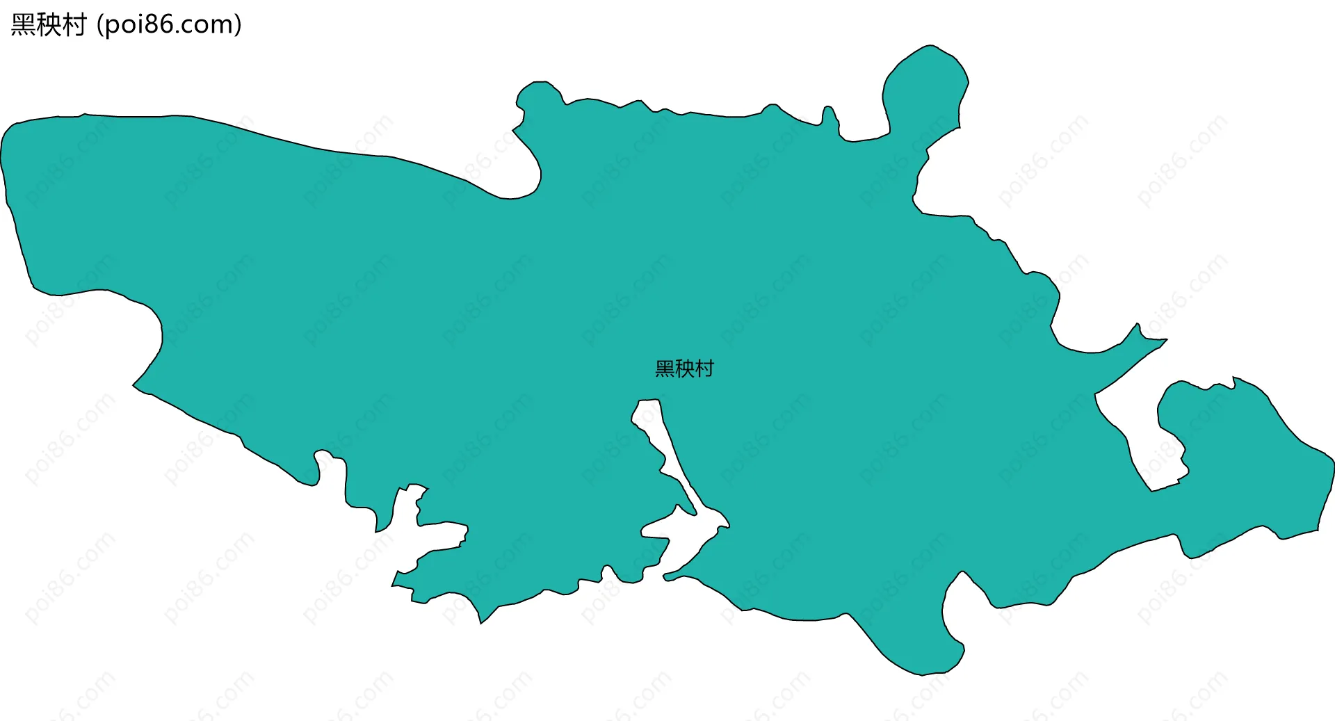 黑秧村边界地图