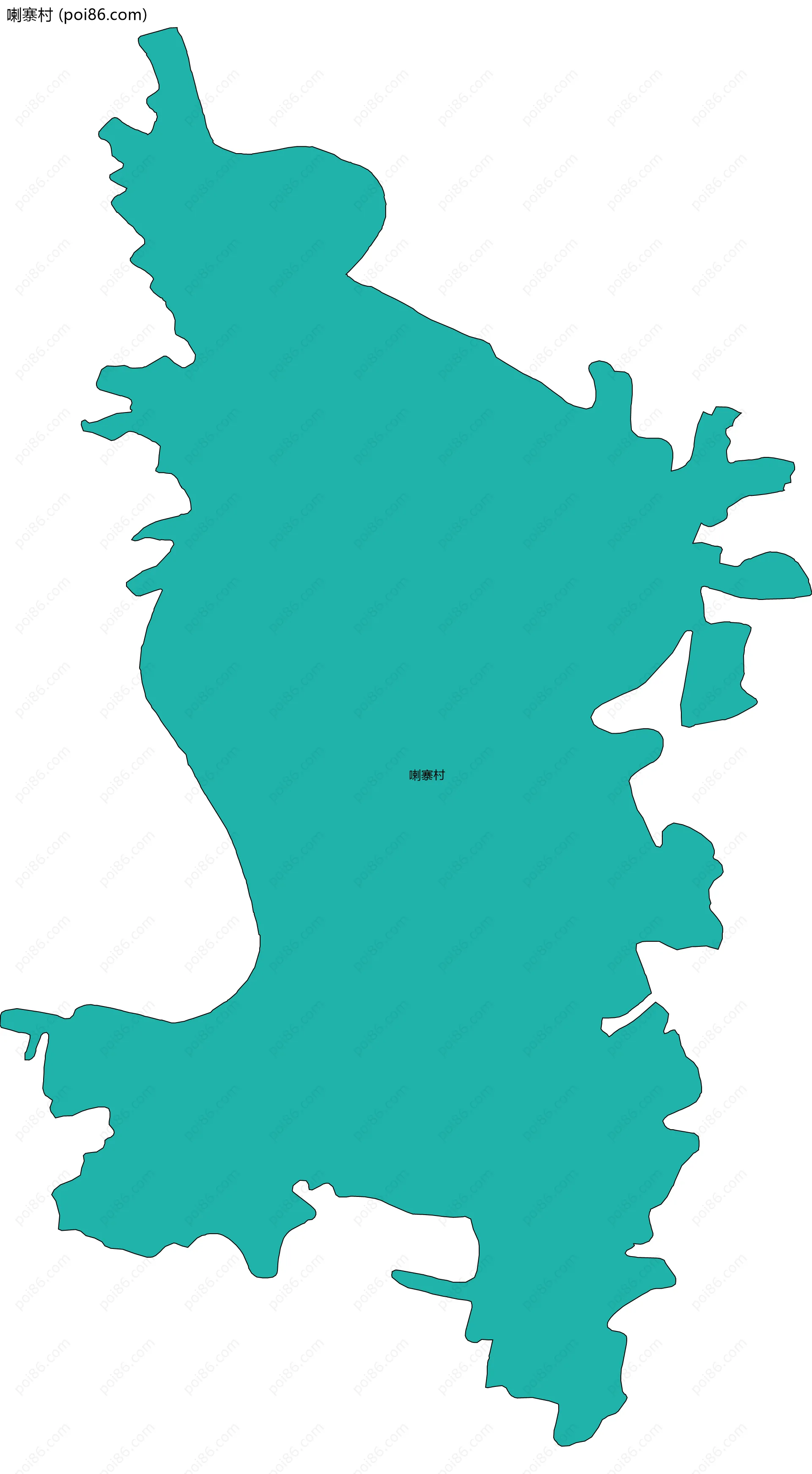 喇寨村边界地图