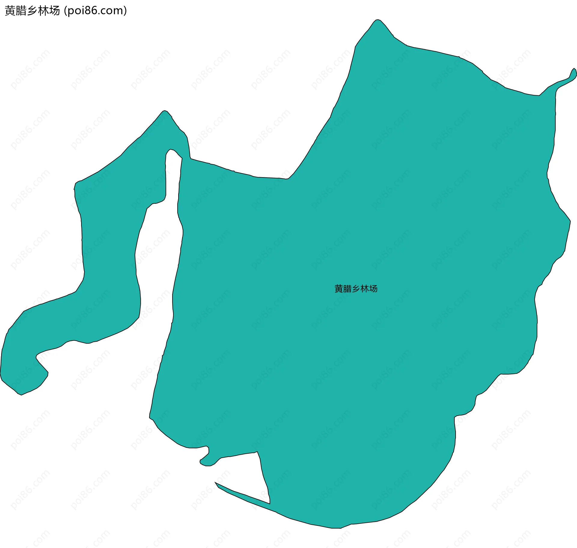 黄腊乡林场边界地图