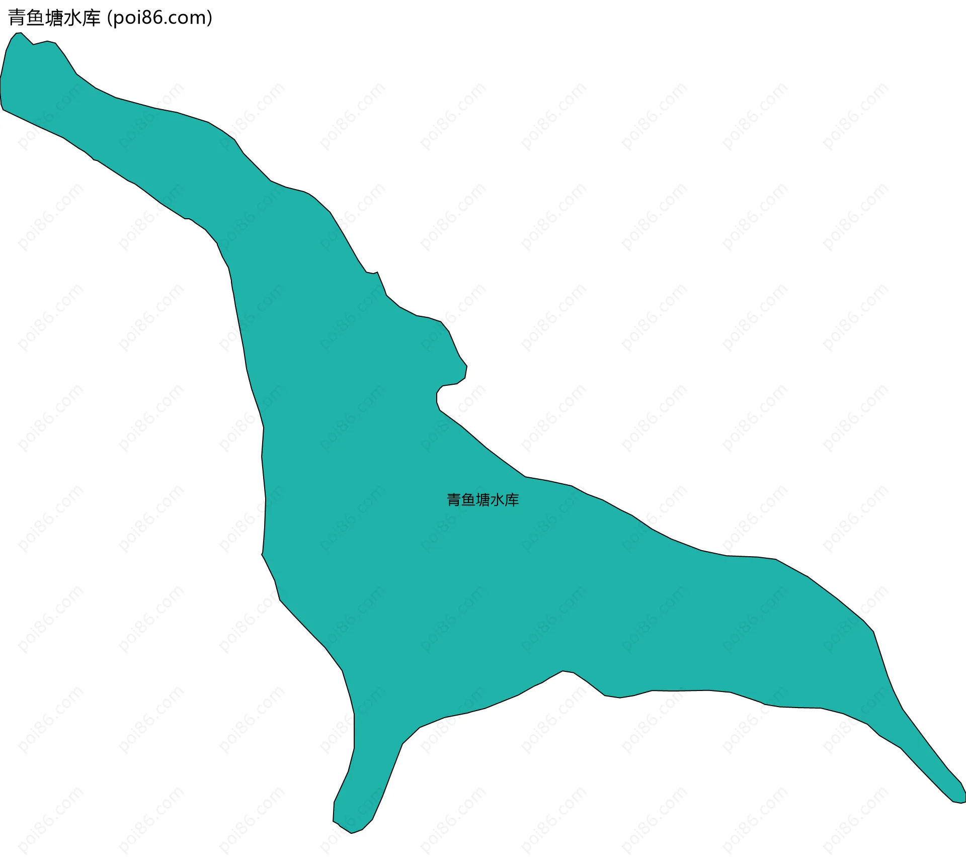 青鱼塘水库边界地图