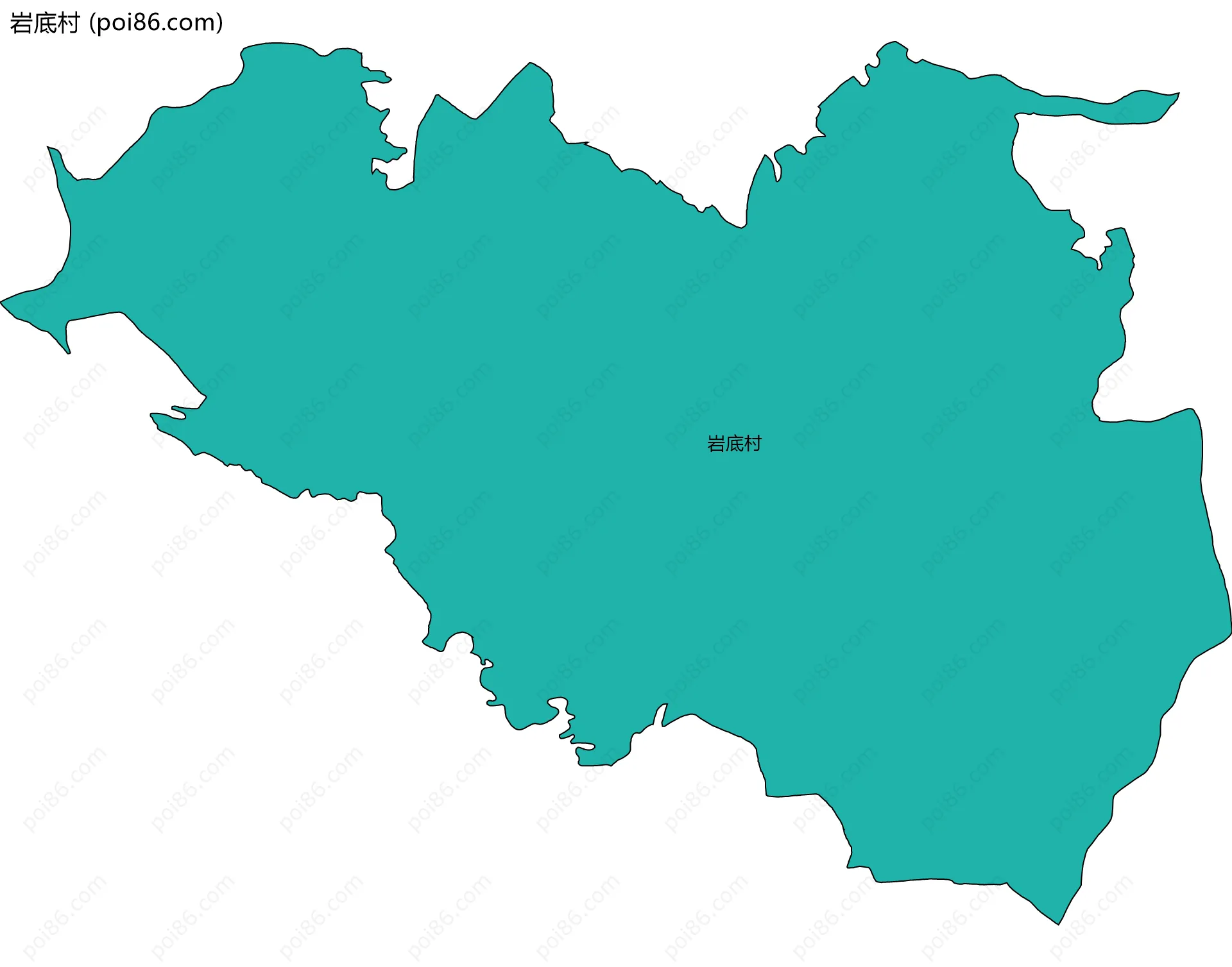 岩底村边界地图