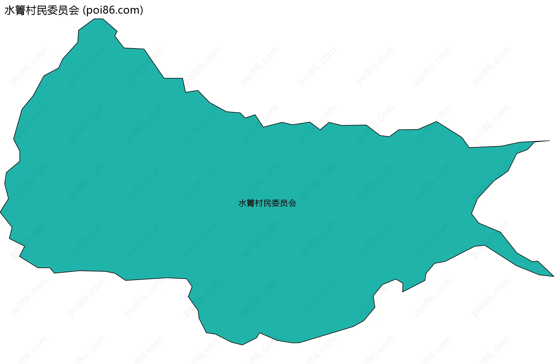 水箐村民委员会边界地图