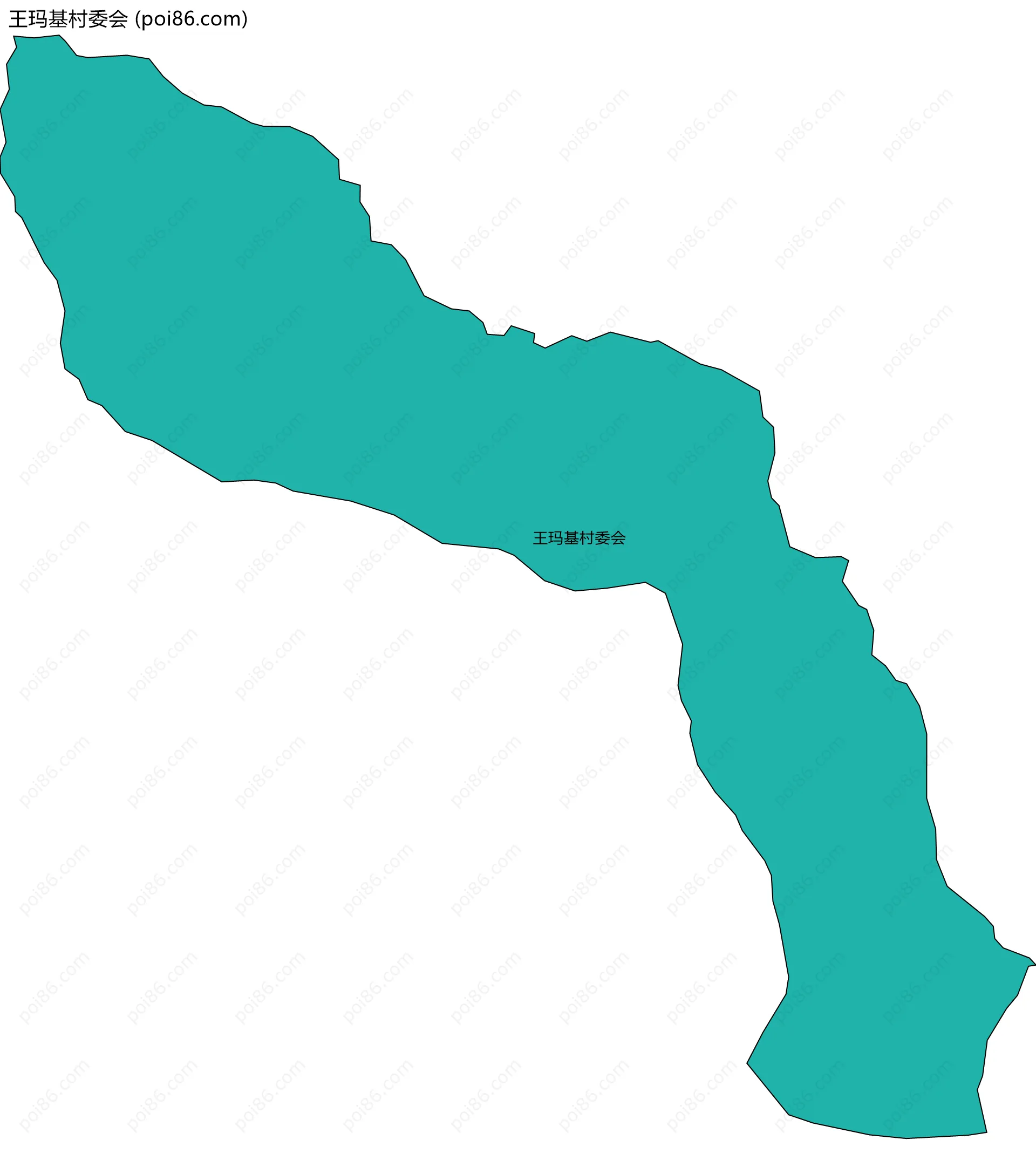 王玛基村委会边界地图