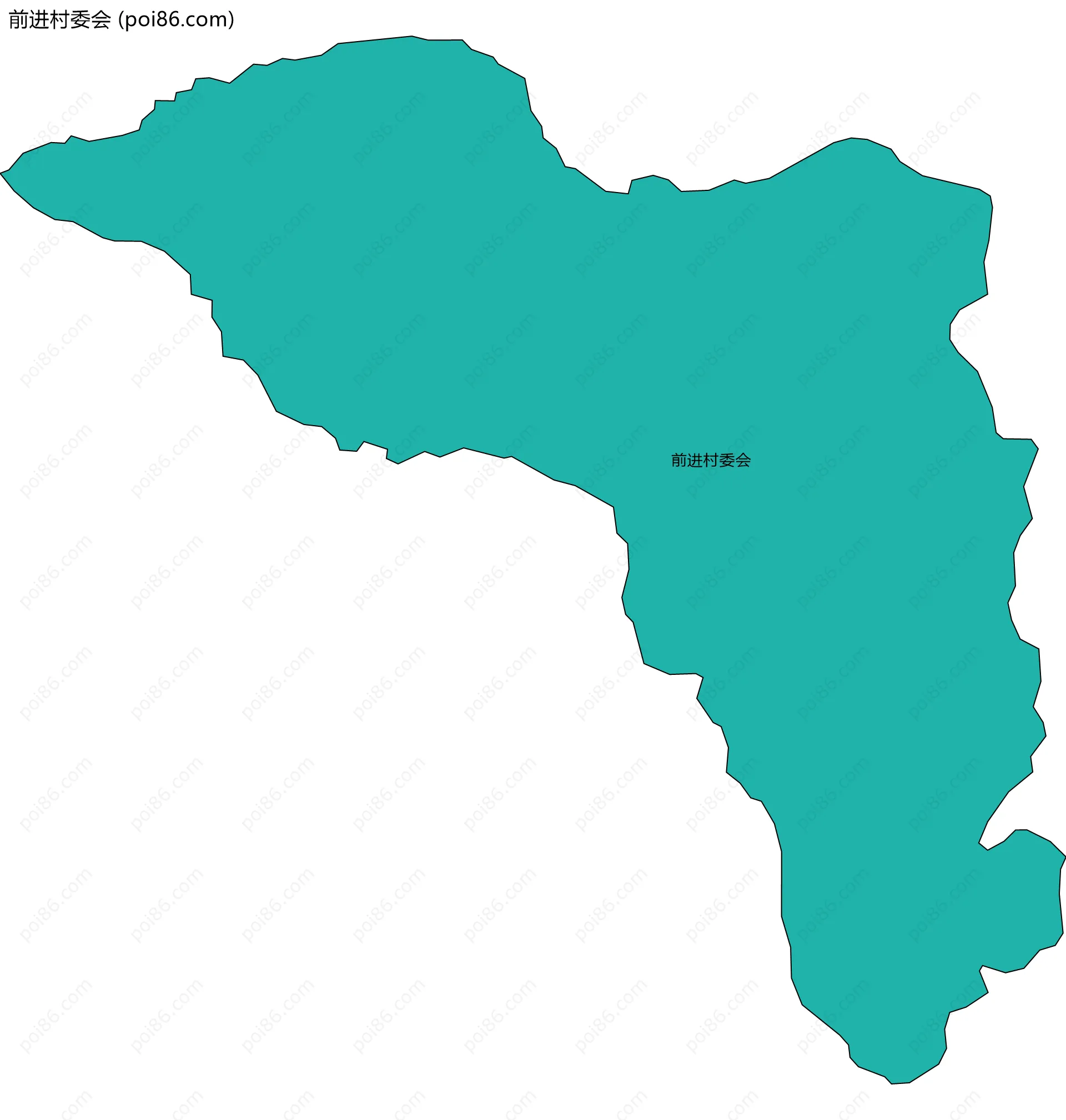 前进村委会边界地图
