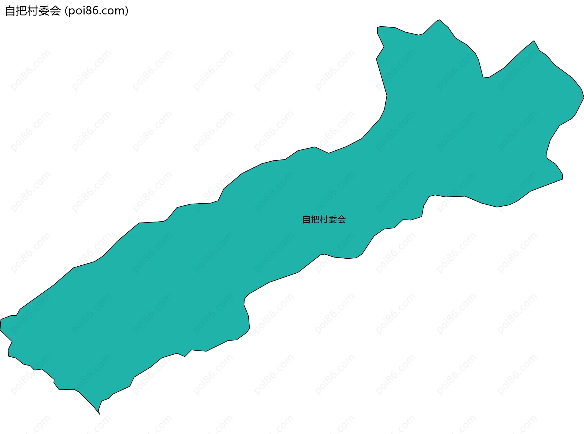 自把村委会边界地图