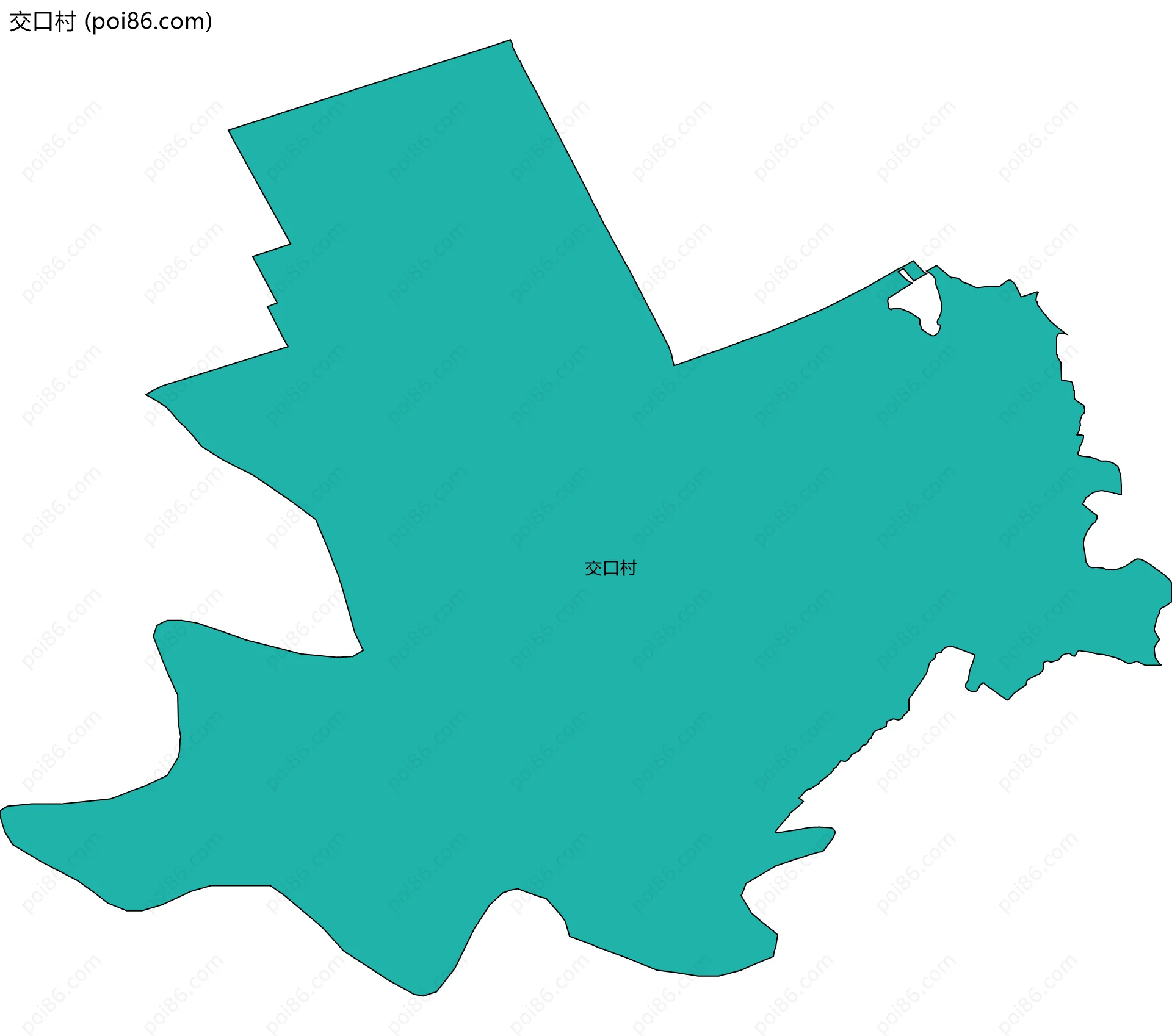 交口村边界地图
