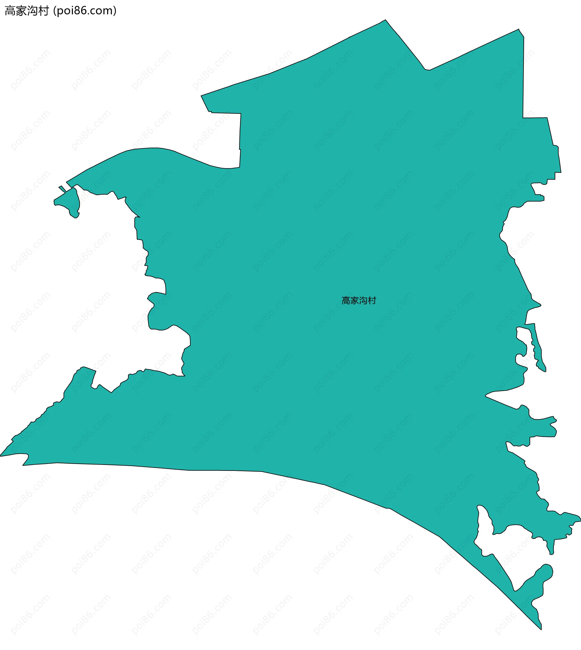 高家沟村边界地图