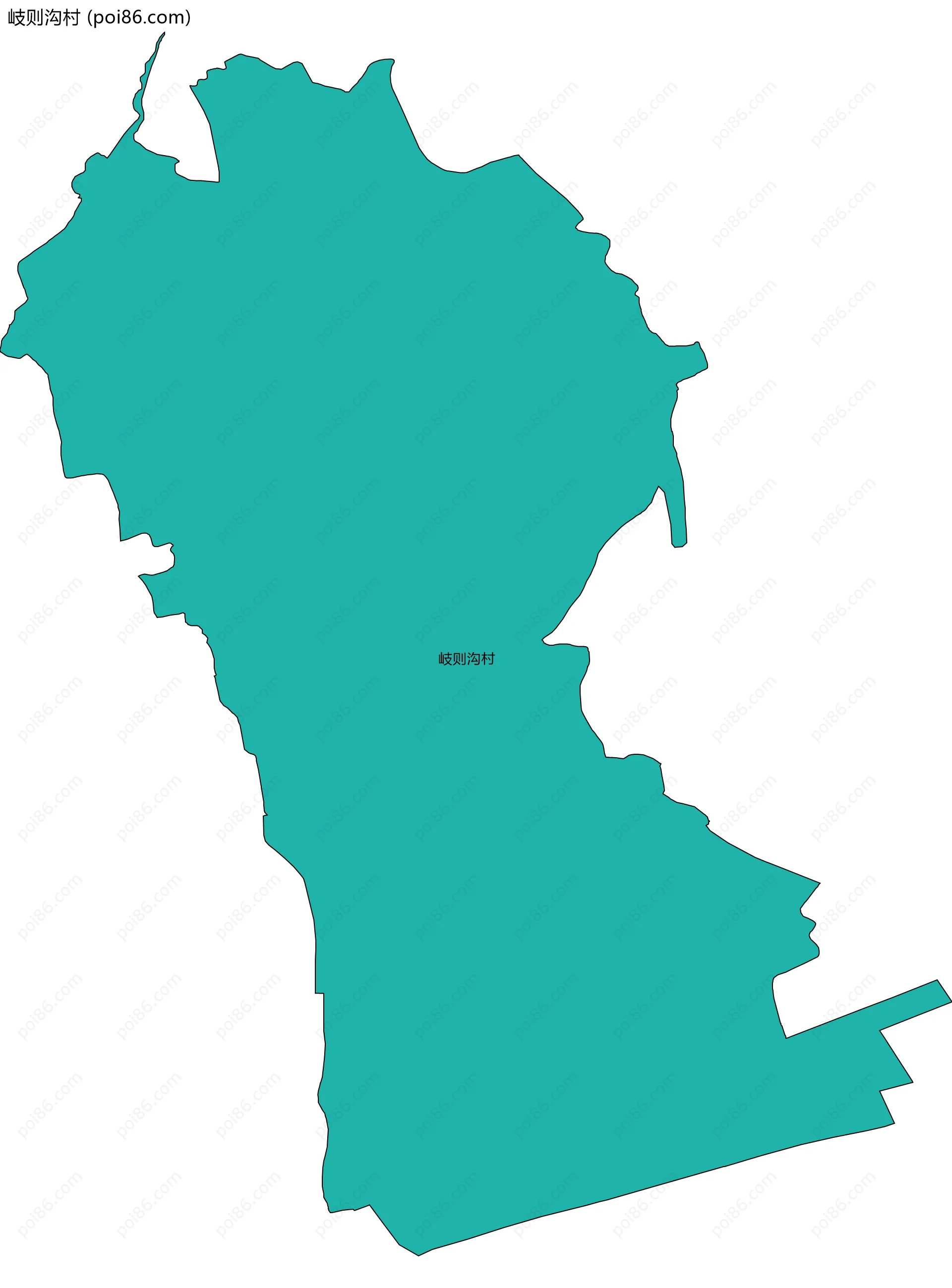 岐则沟村边界地图