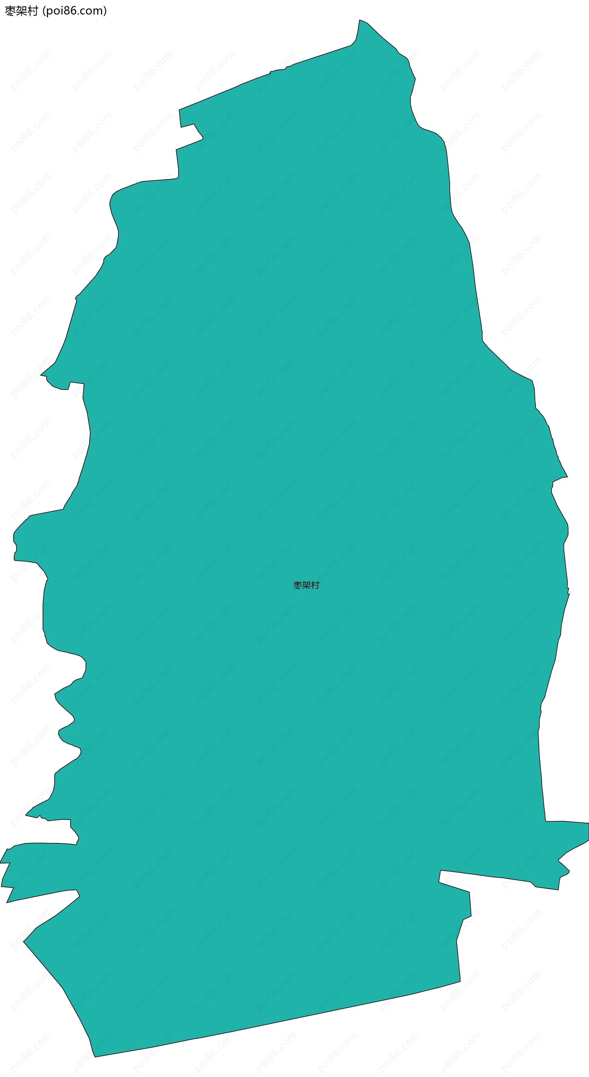 枣架村边界地图