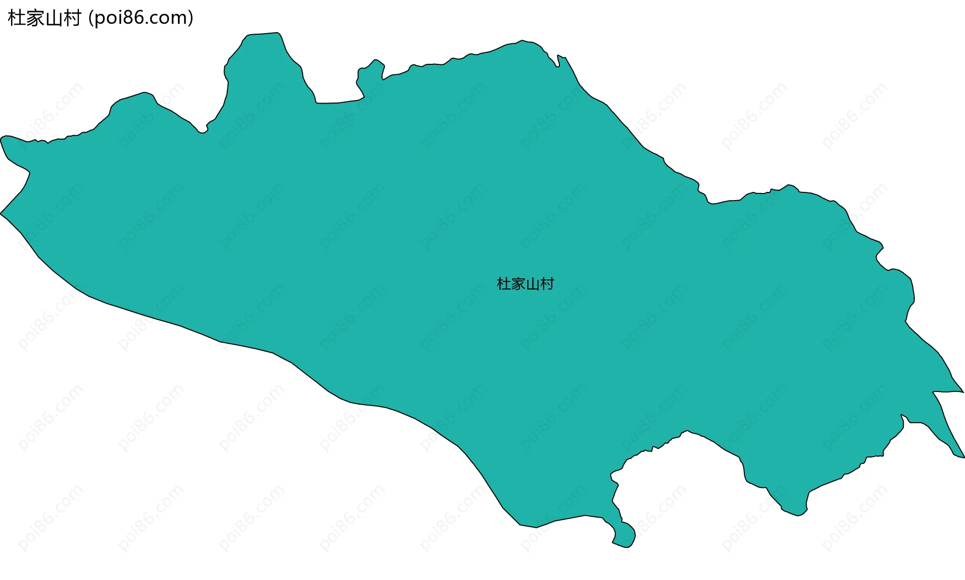 杜家山村边界地图