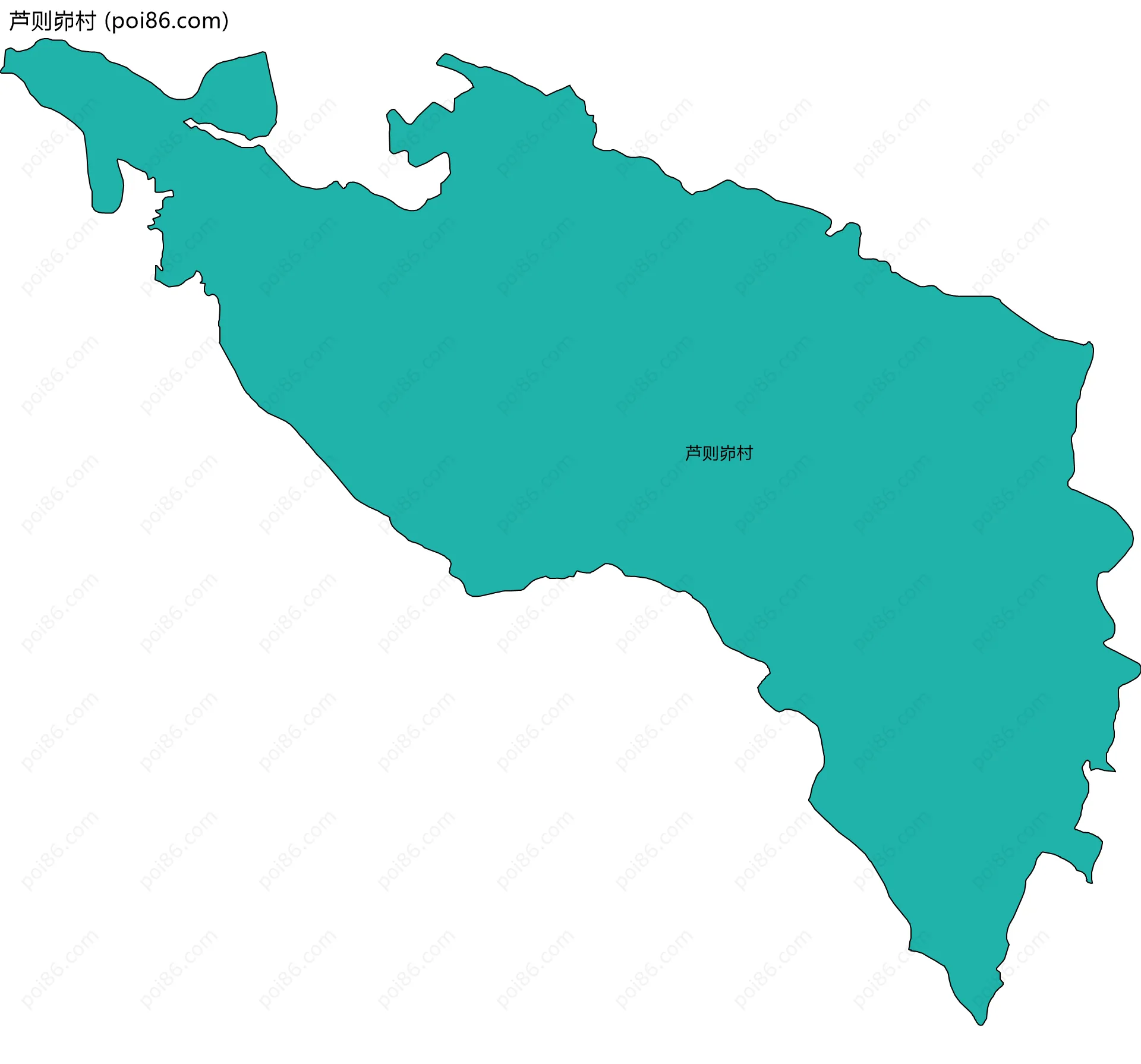 芦则峁村边界地图