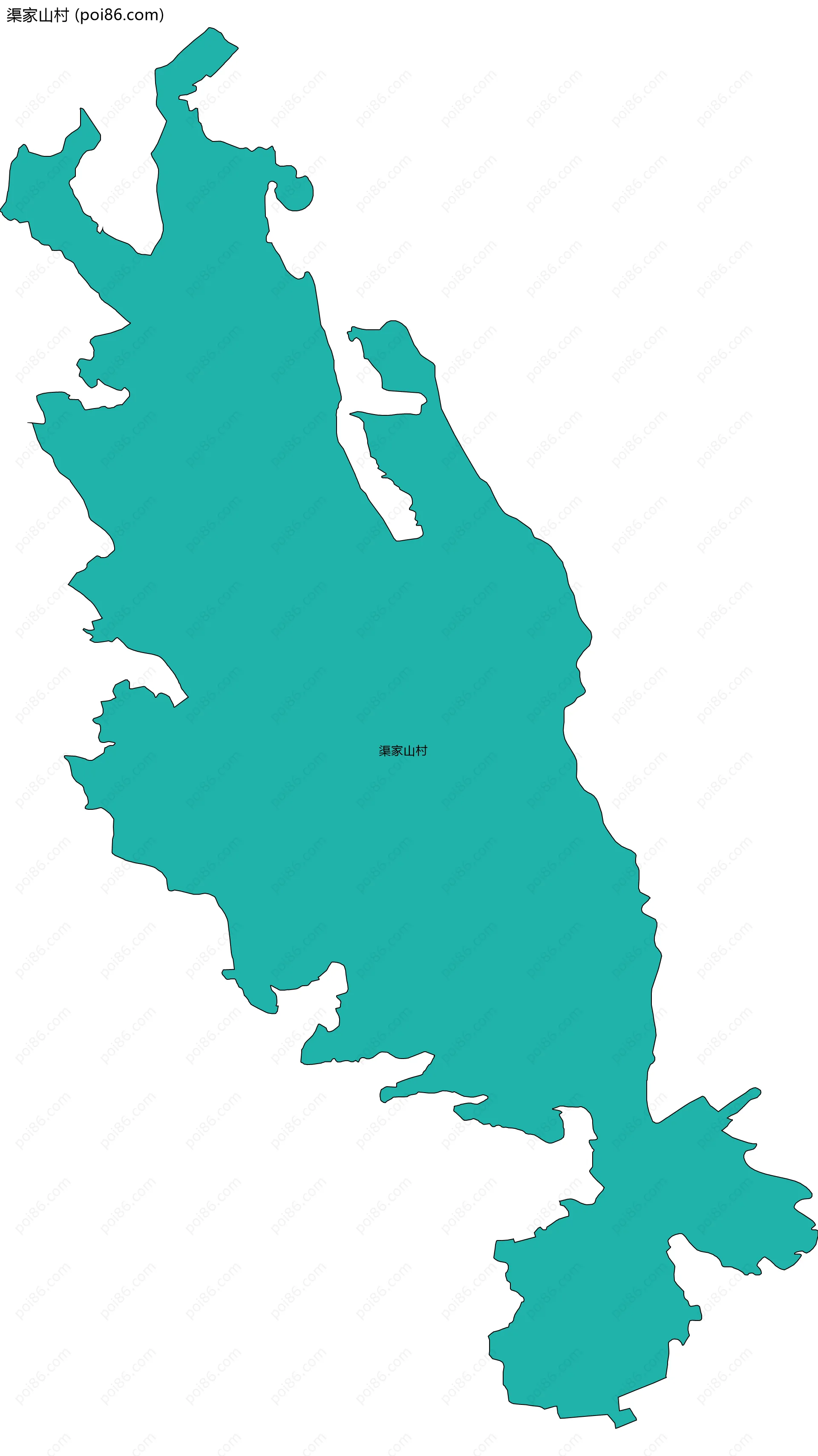 渠家山村边界地图