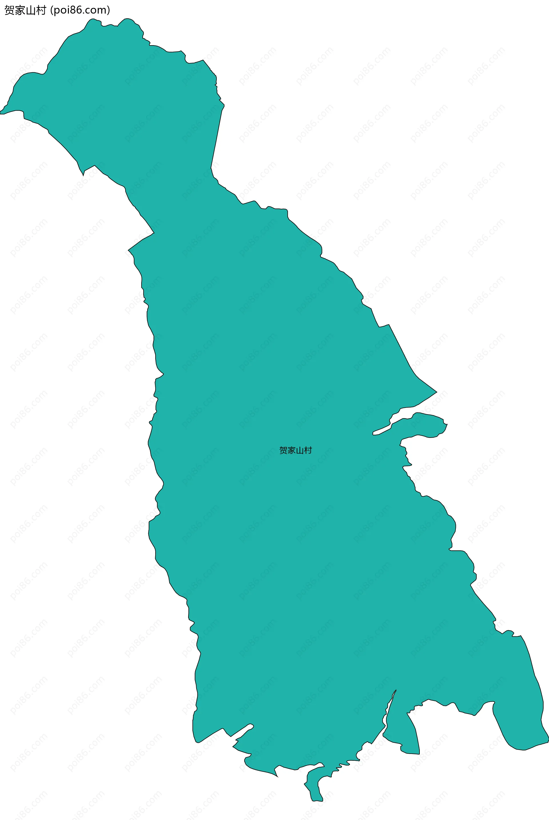 贺家山村边界地图