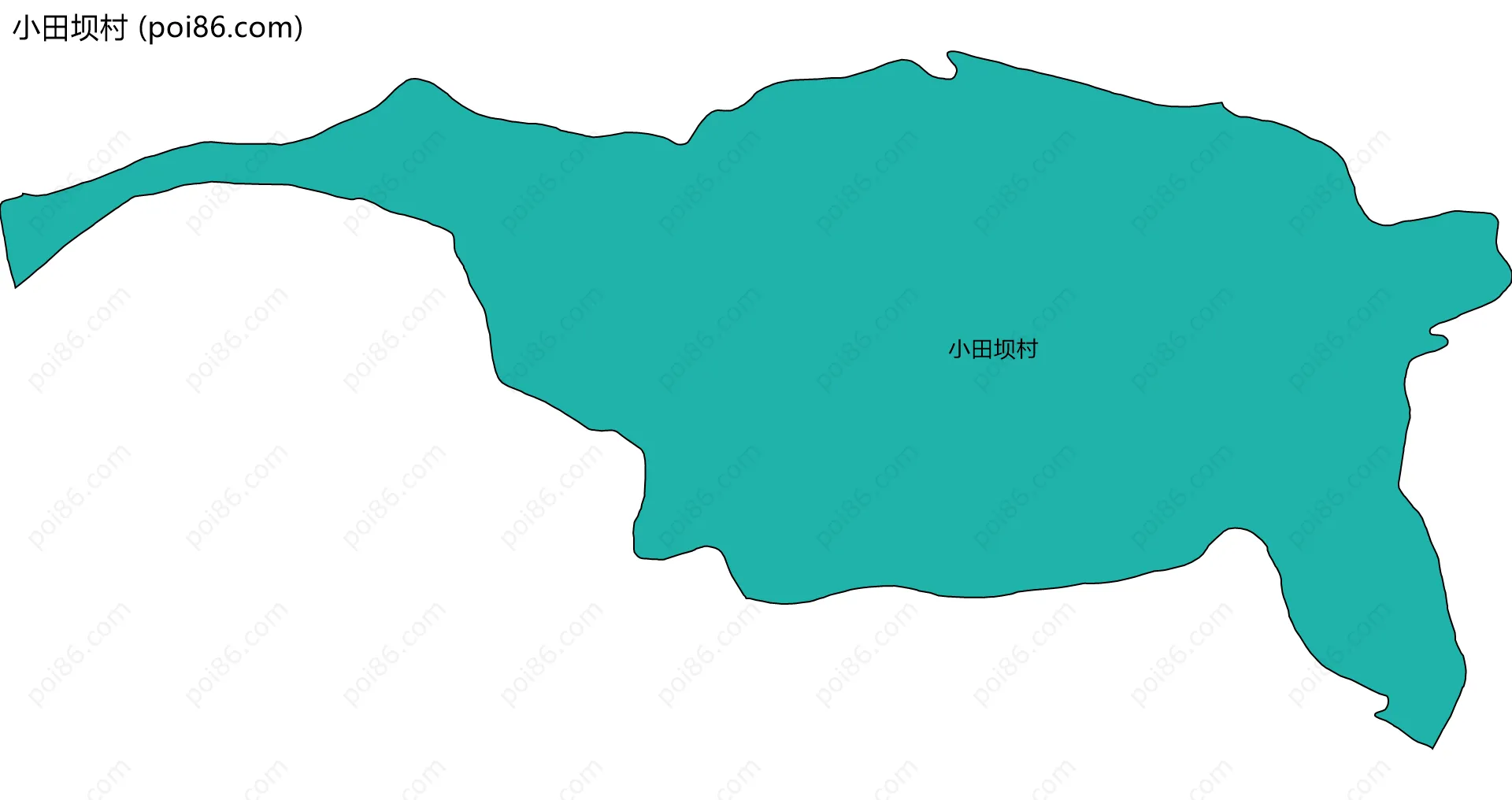 小田坝村边界地图