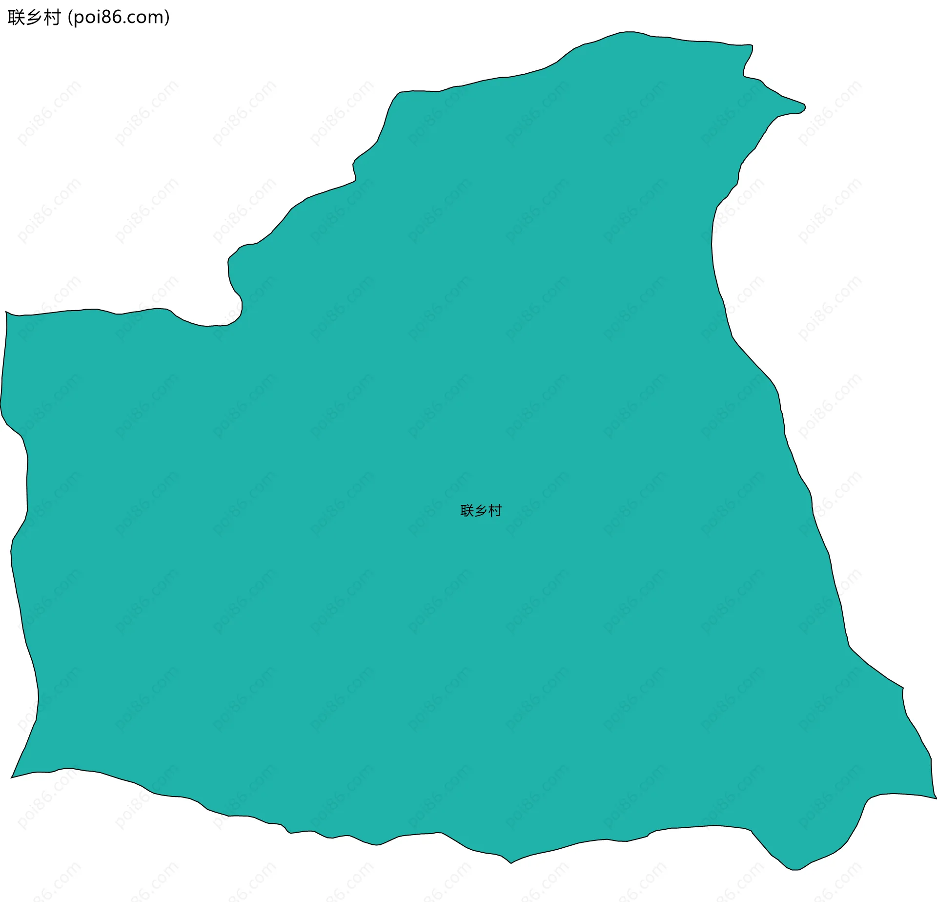 联乡村边界地图