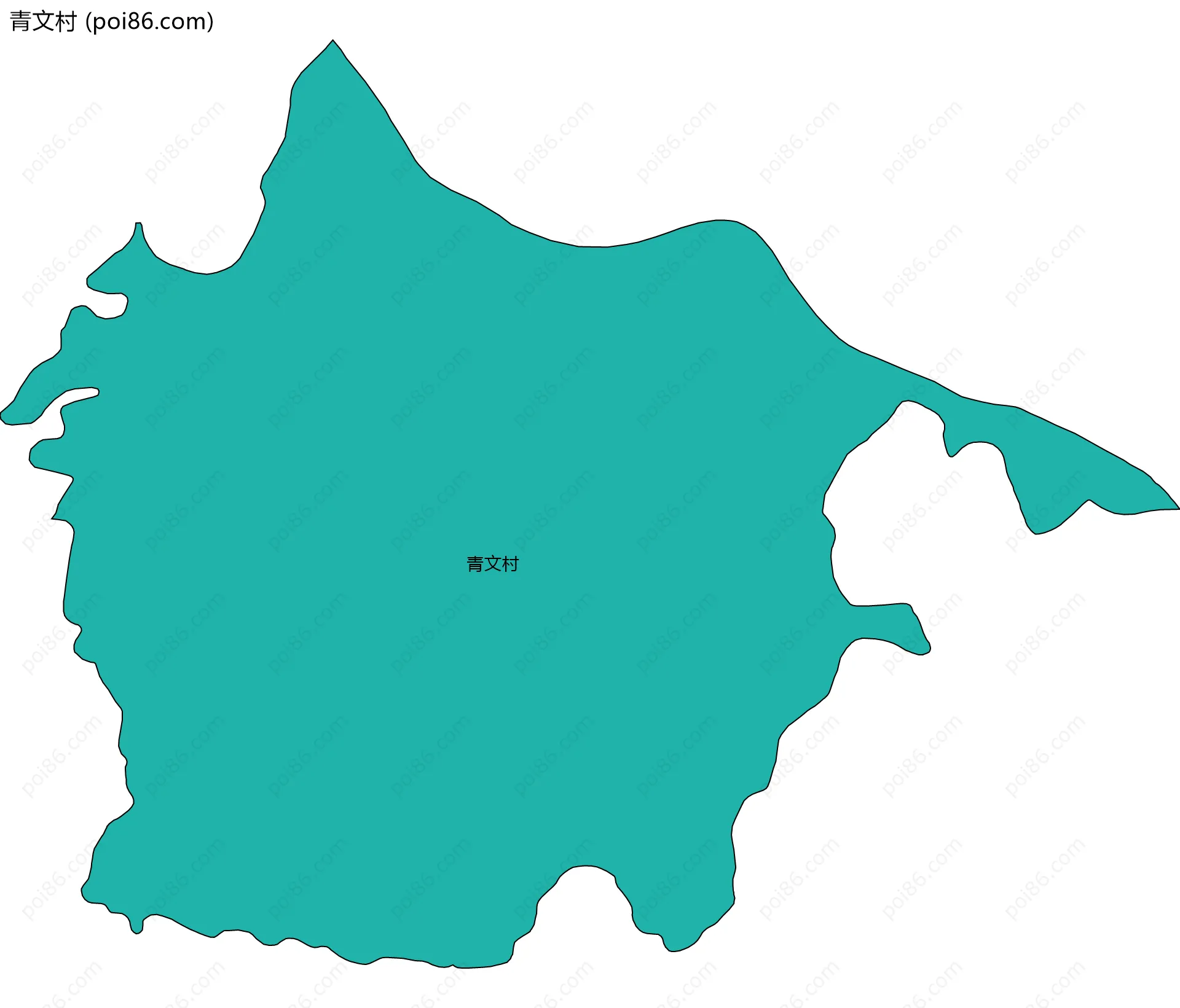 青文村边界地图
