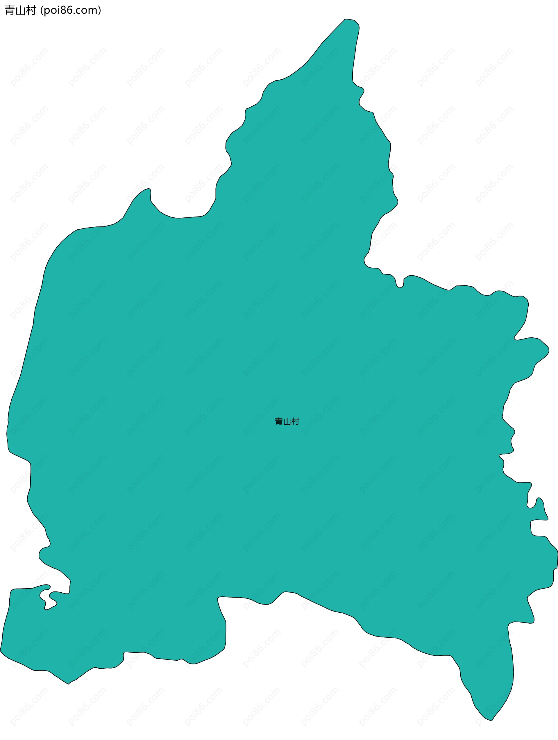 青山村边界地图