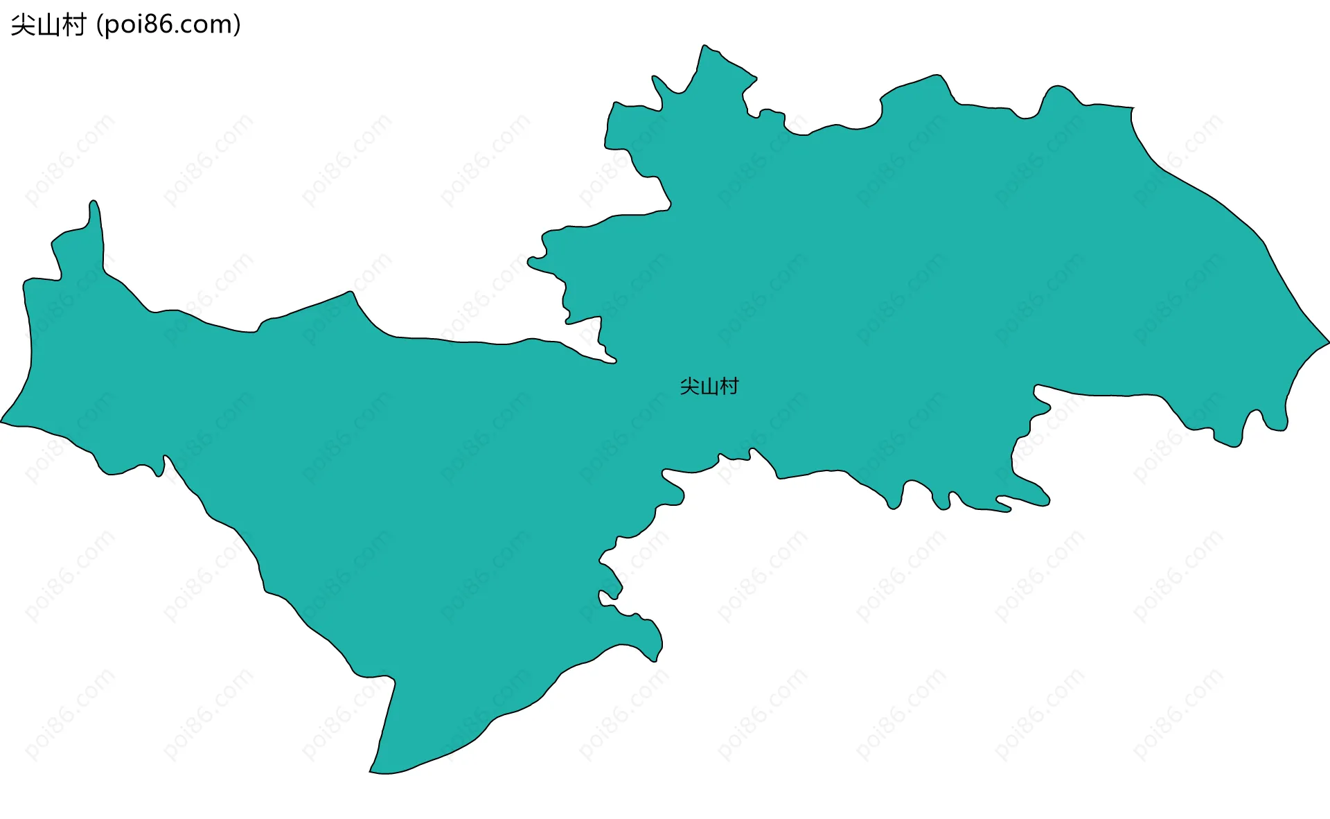 尖山村边界地图