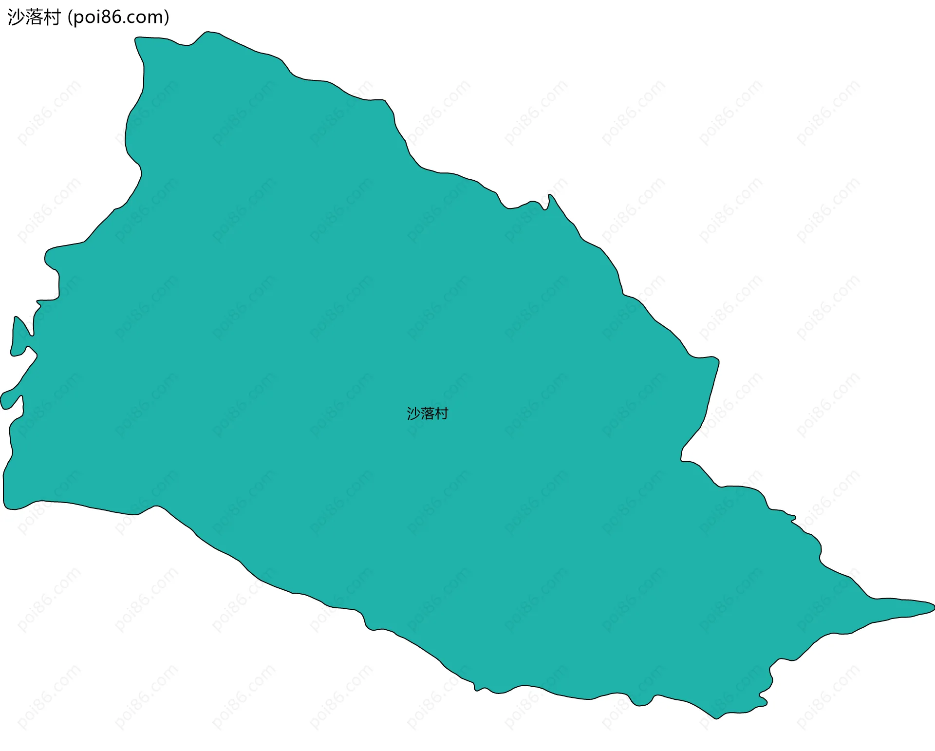 沙落村边界地图