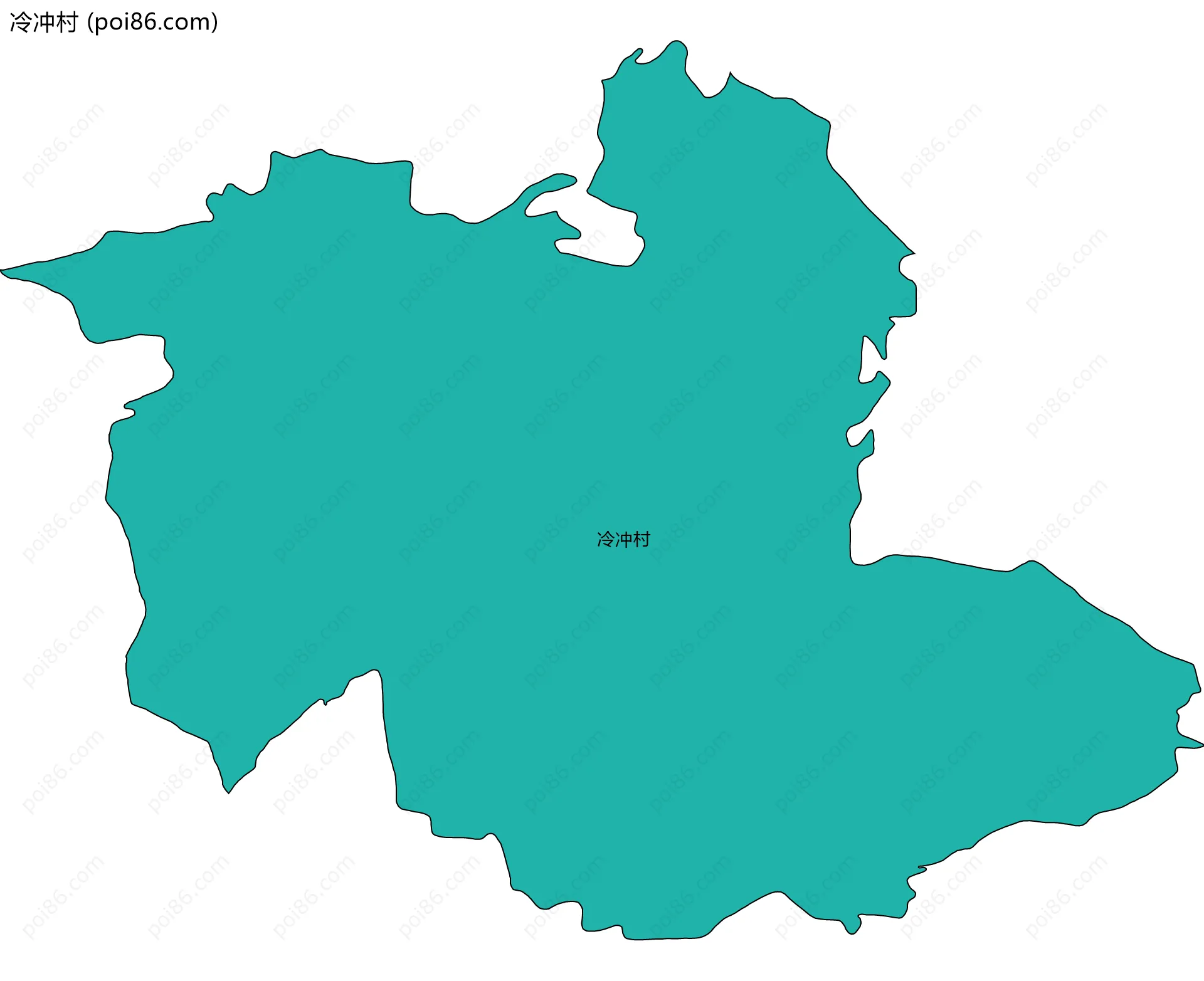 冷冲村边界地图