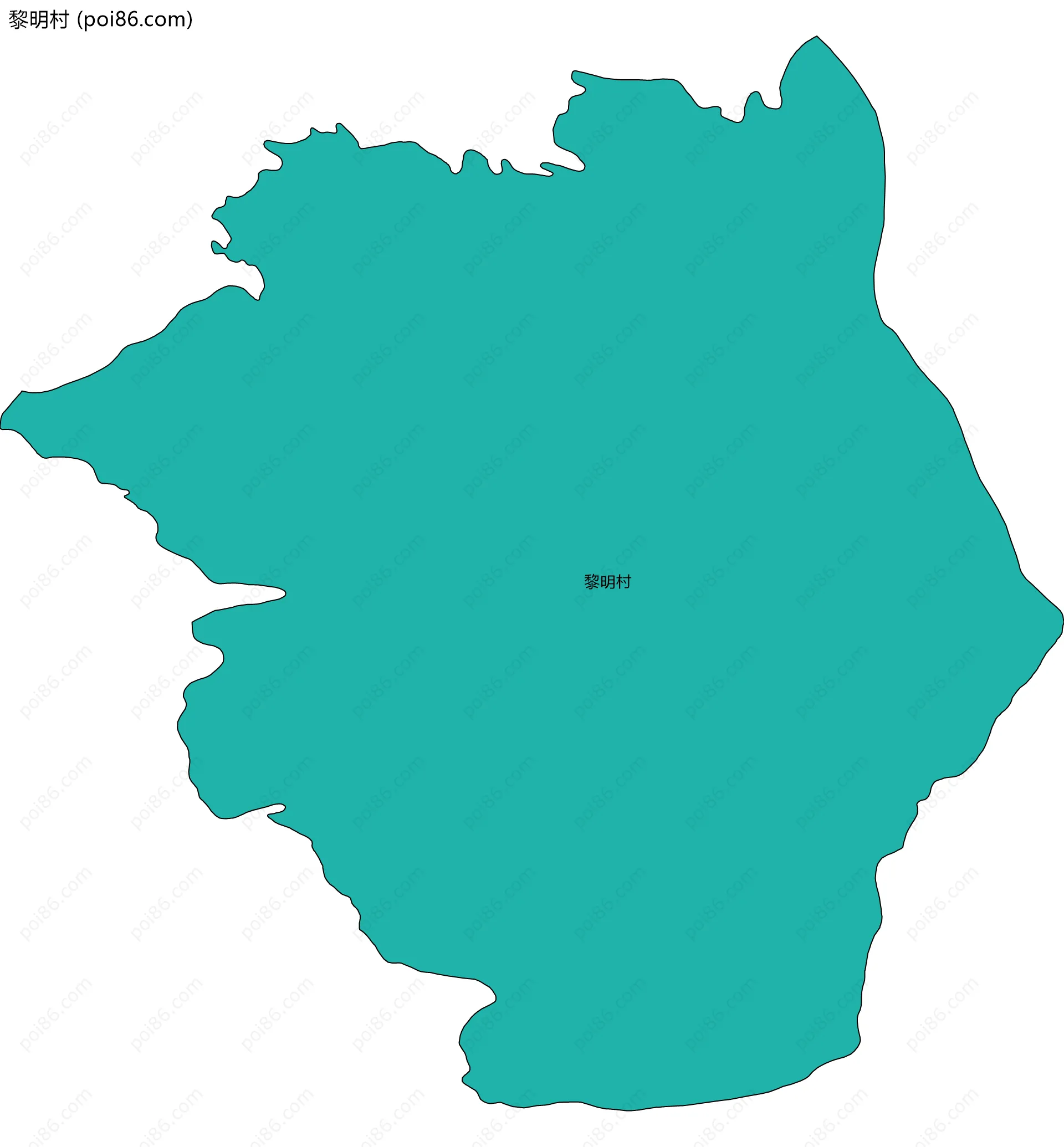 黎明村边界地图